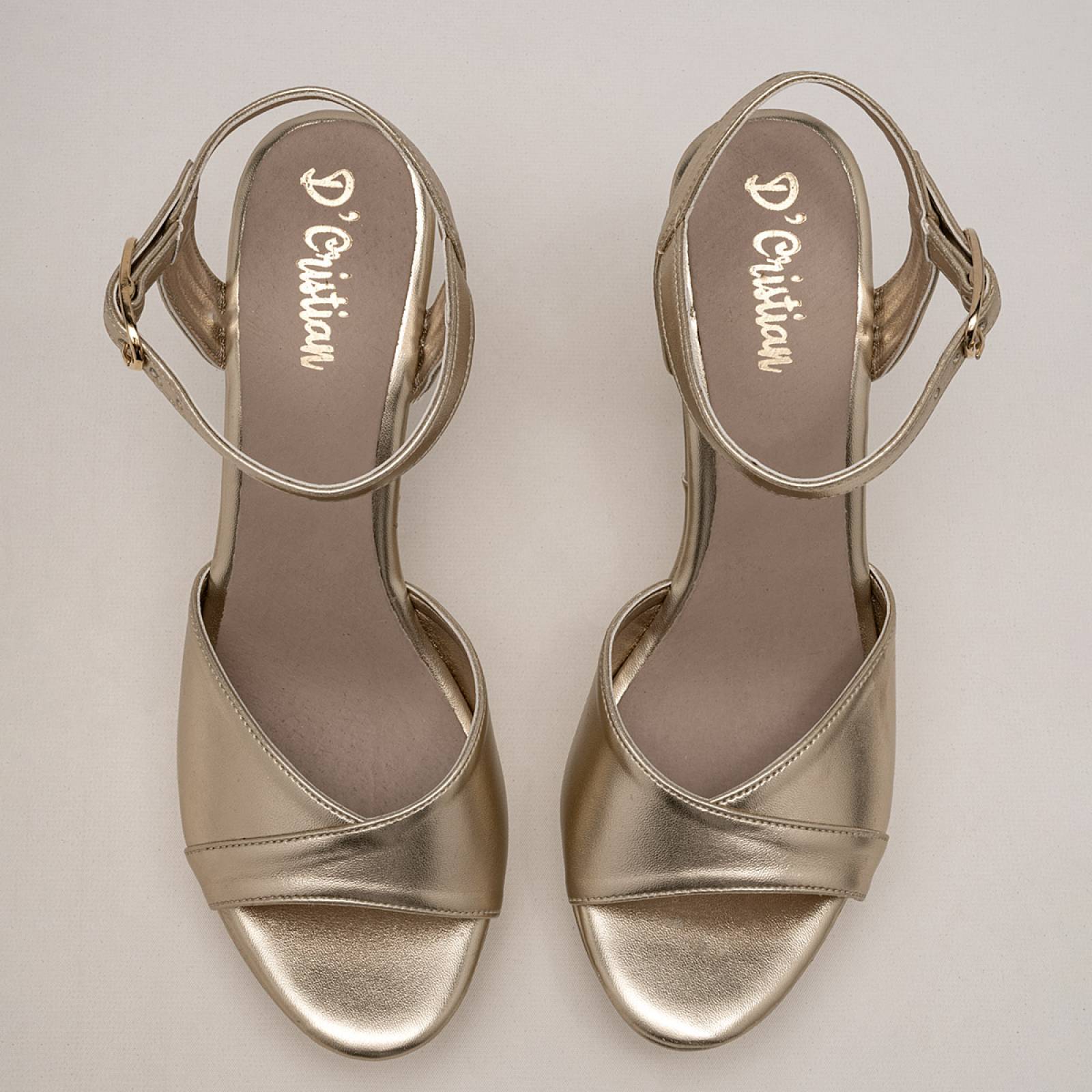 Zapato graduación Mod 703 Para Mujer Dcristian Color Oro