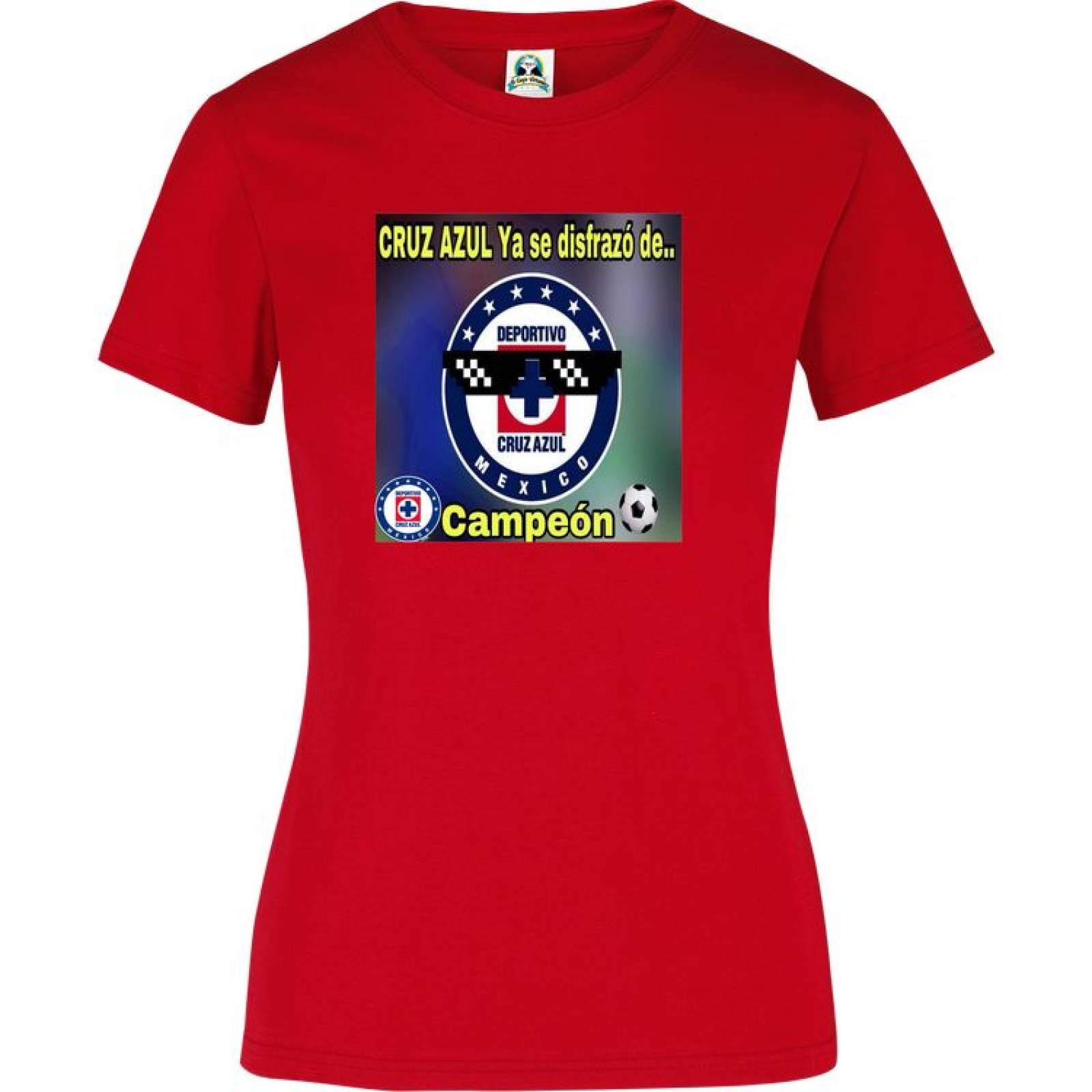 Playera Dama Cuyo Virtuoso Cruz Azul Campeón 2021 memes 028