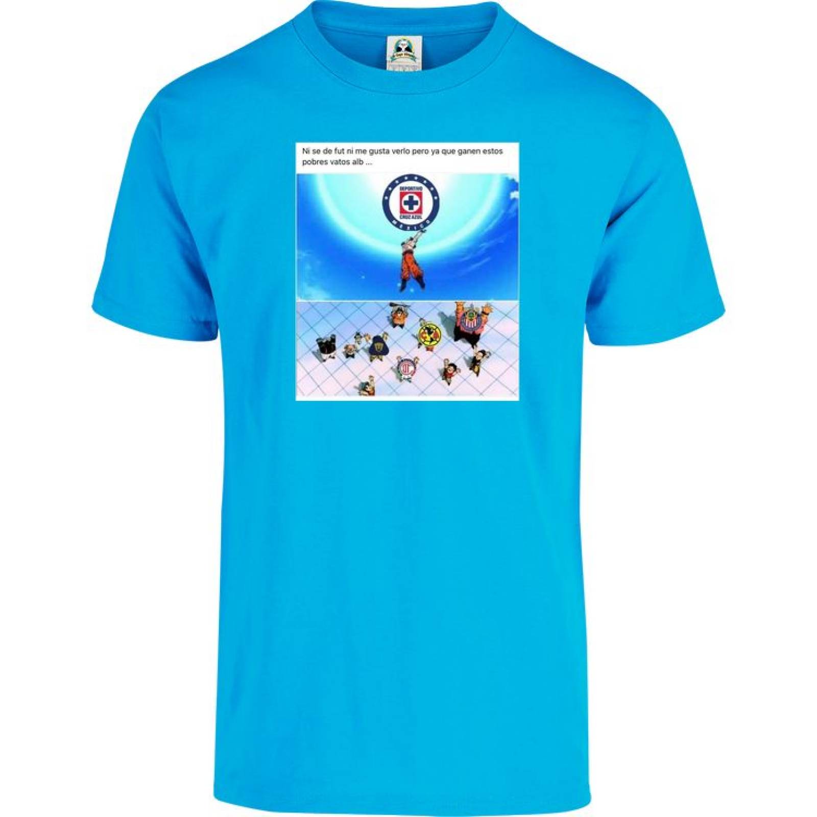 Playera turquesa cruz discount azul