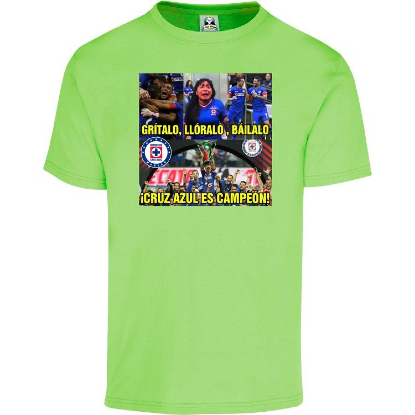 Playera Cuyo Virtuoso Cruz Azul Campeón 2021 memes 074