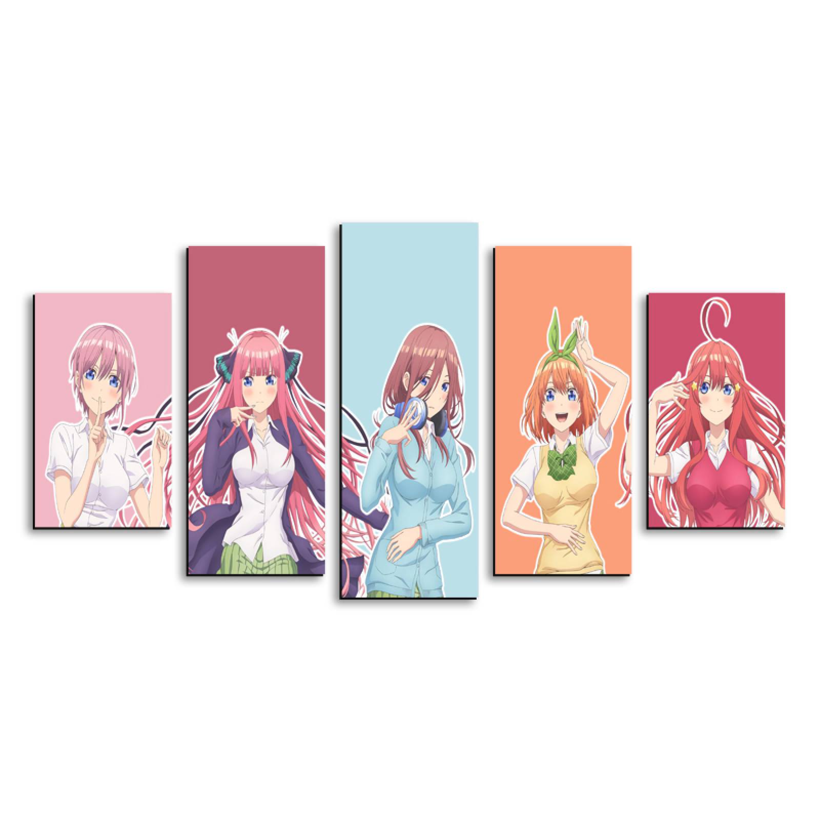Cuadro decorativo Anime Go Tobun no Hanayome moderno decoración 150x80 5 piezas