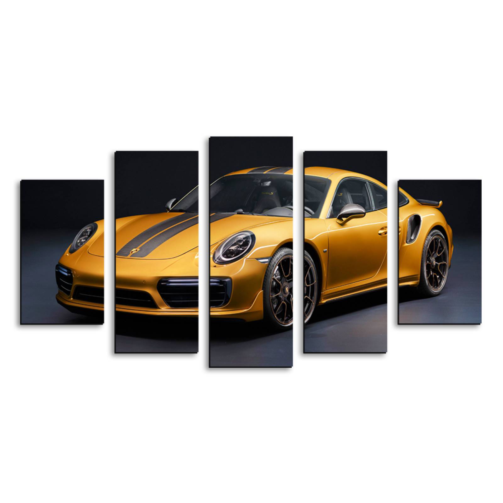 Cuadro decorativo Porsche Turbo Special 911 Auto Deportivo moderno decoración 150x80cm 5 piezas