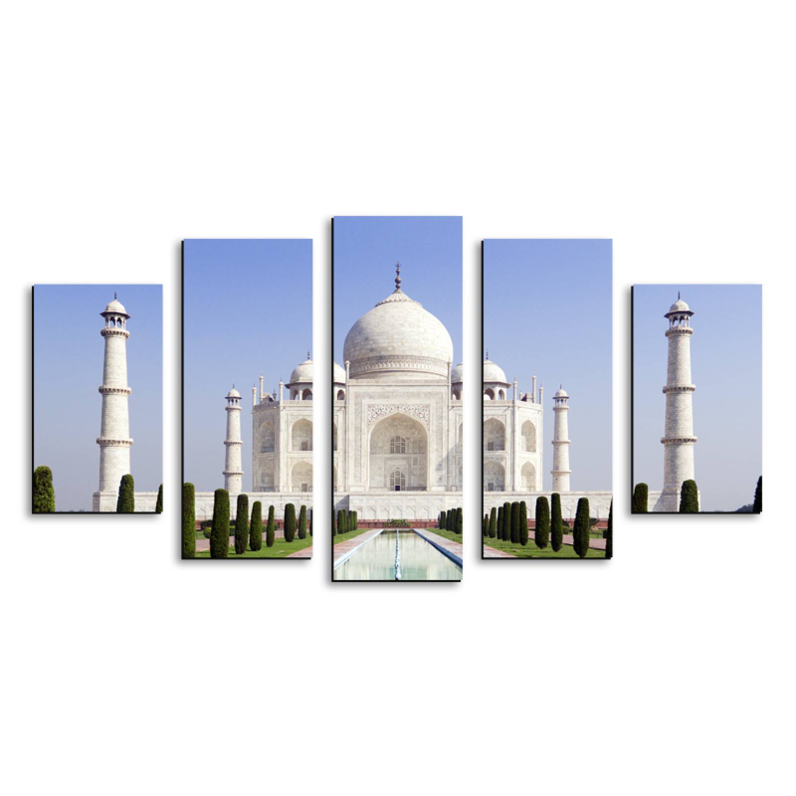 Cuadro decorativo Taj Mahal moderno decoración 150x80cm 5 piezas