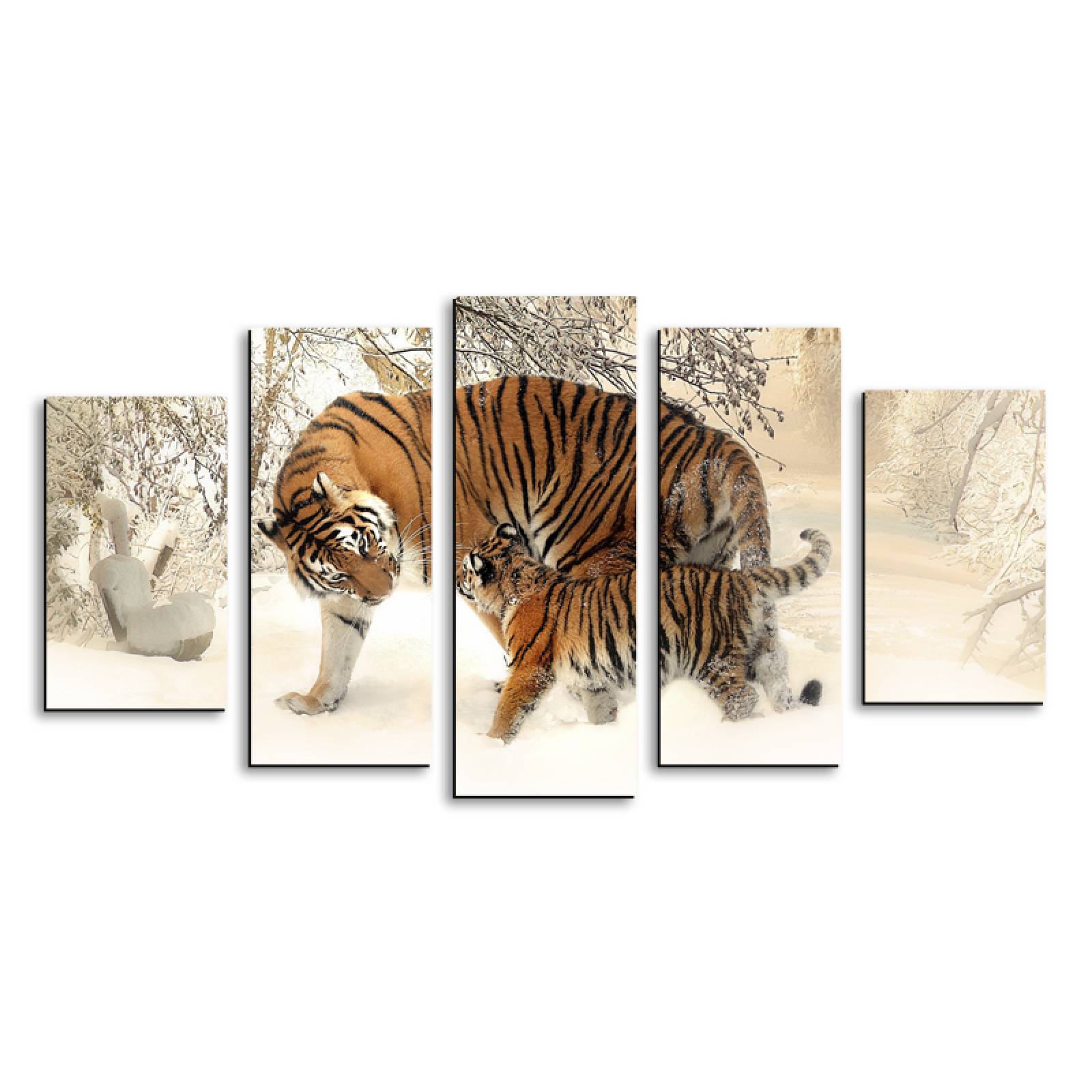 Cuadro decorativo Tigre en patchwork - Cuadros