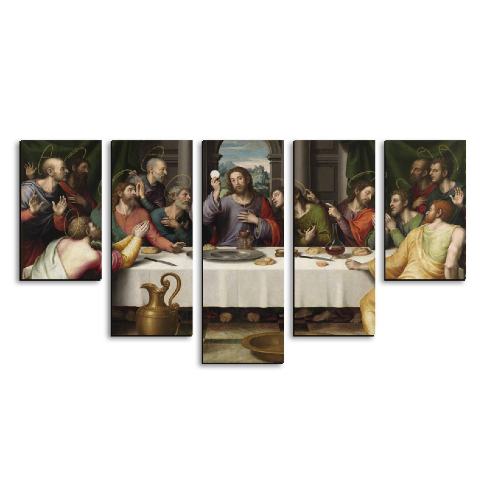 Cuadro decorativo Última Cena Arte decoración 150x80cm 5 piezas