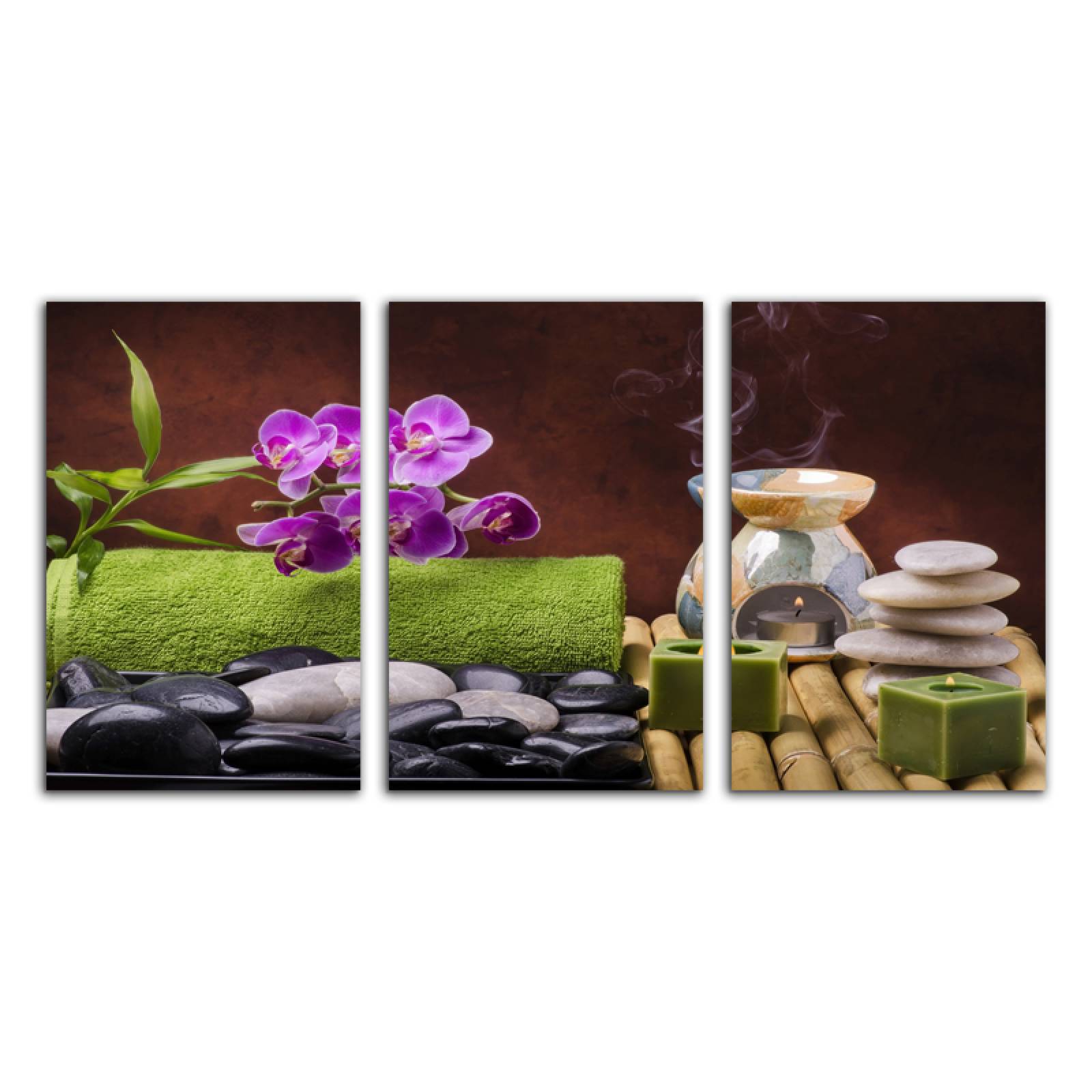 Cuadro decorativo Zen Spa moderno decoración 168x86cm 3 piezas