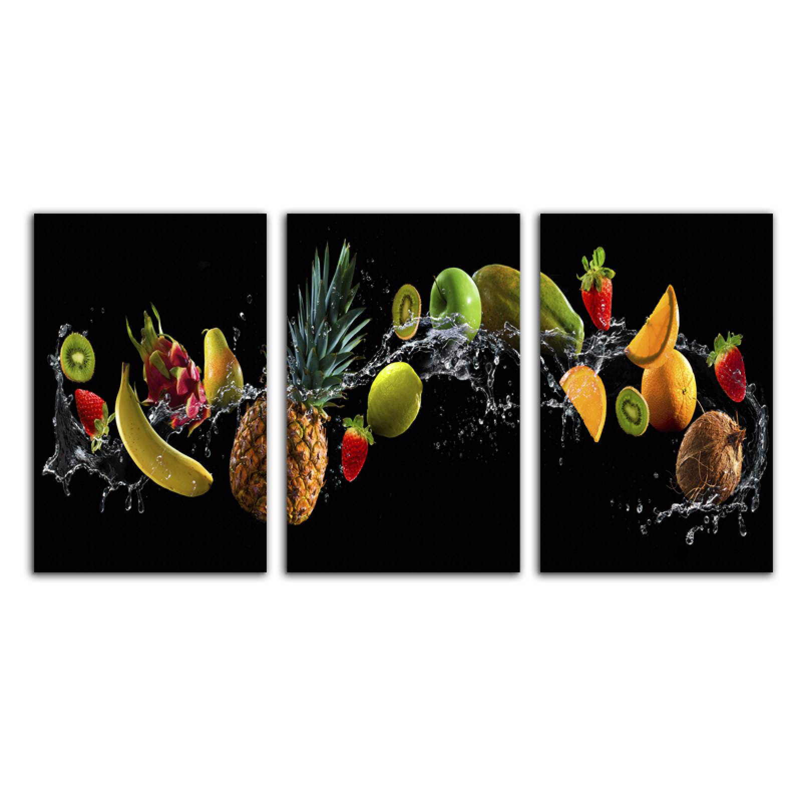 Cuadro decorativo Frutas Decoracion para Comedores y Restaurantes moderno 168x86cm 3 piezas