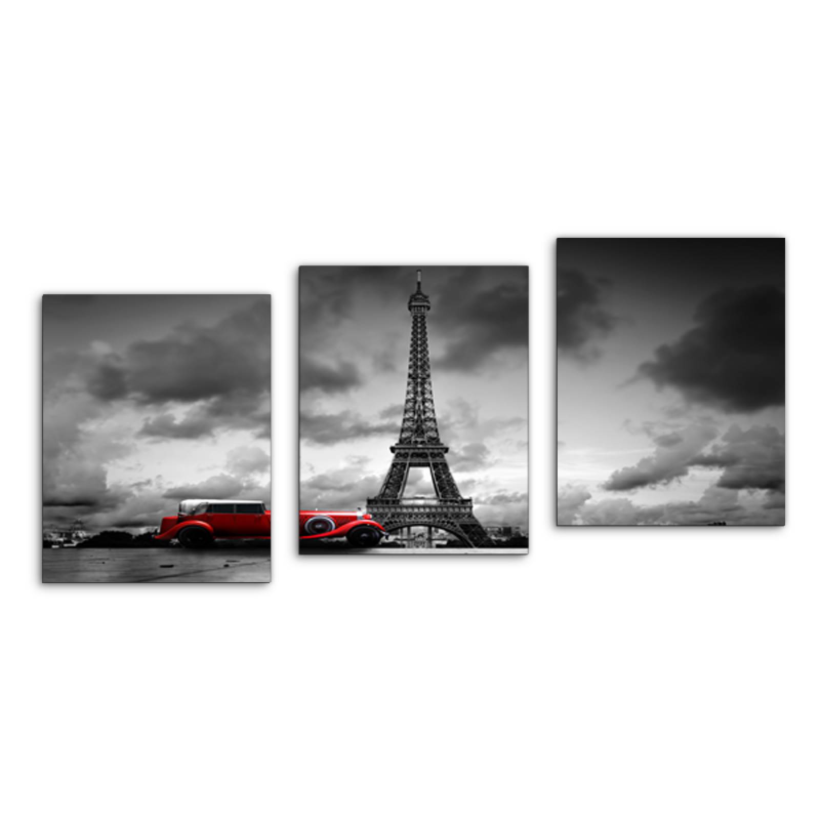 Cuadro decorativo Torre Eiffel Paris Moderno Decoración 120x60cm 3 piezas