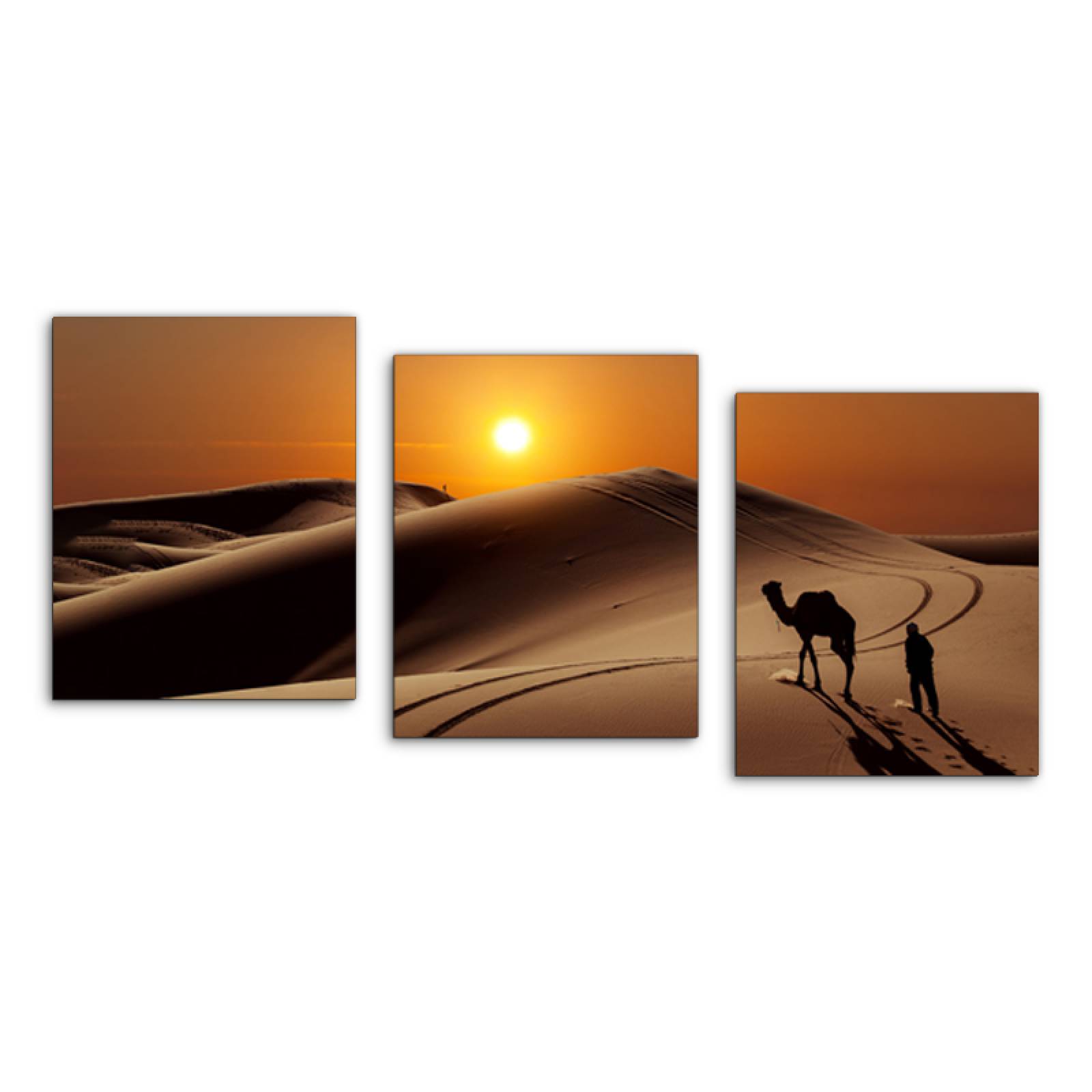 Cuadro decorativo Paisaje Natural Desierto Moderno Decoración 120x60cm 3 piezas