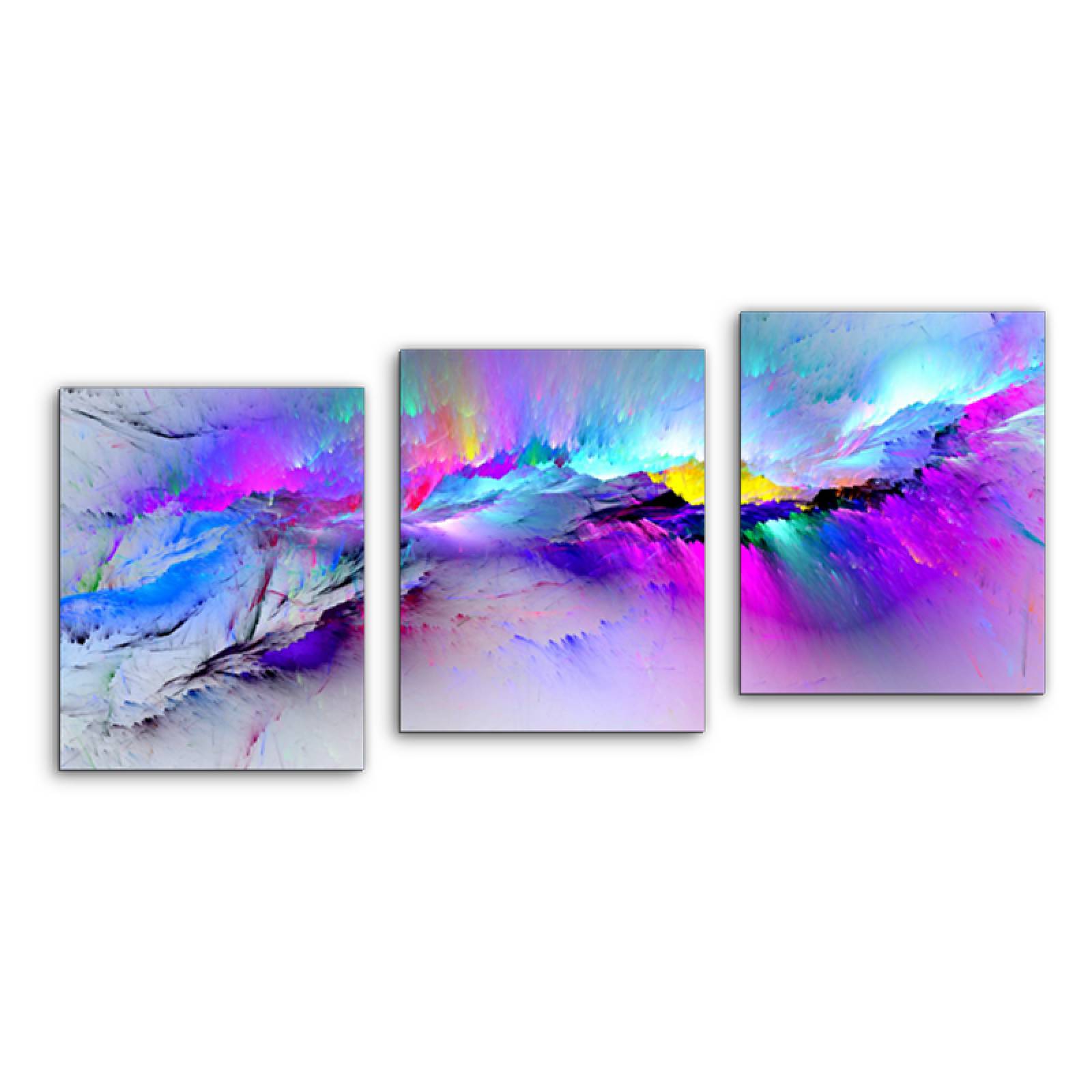 Cuadro decorativo Abstracto Minimalista Colores Moderno Decoración 120x60cm 3 piezas