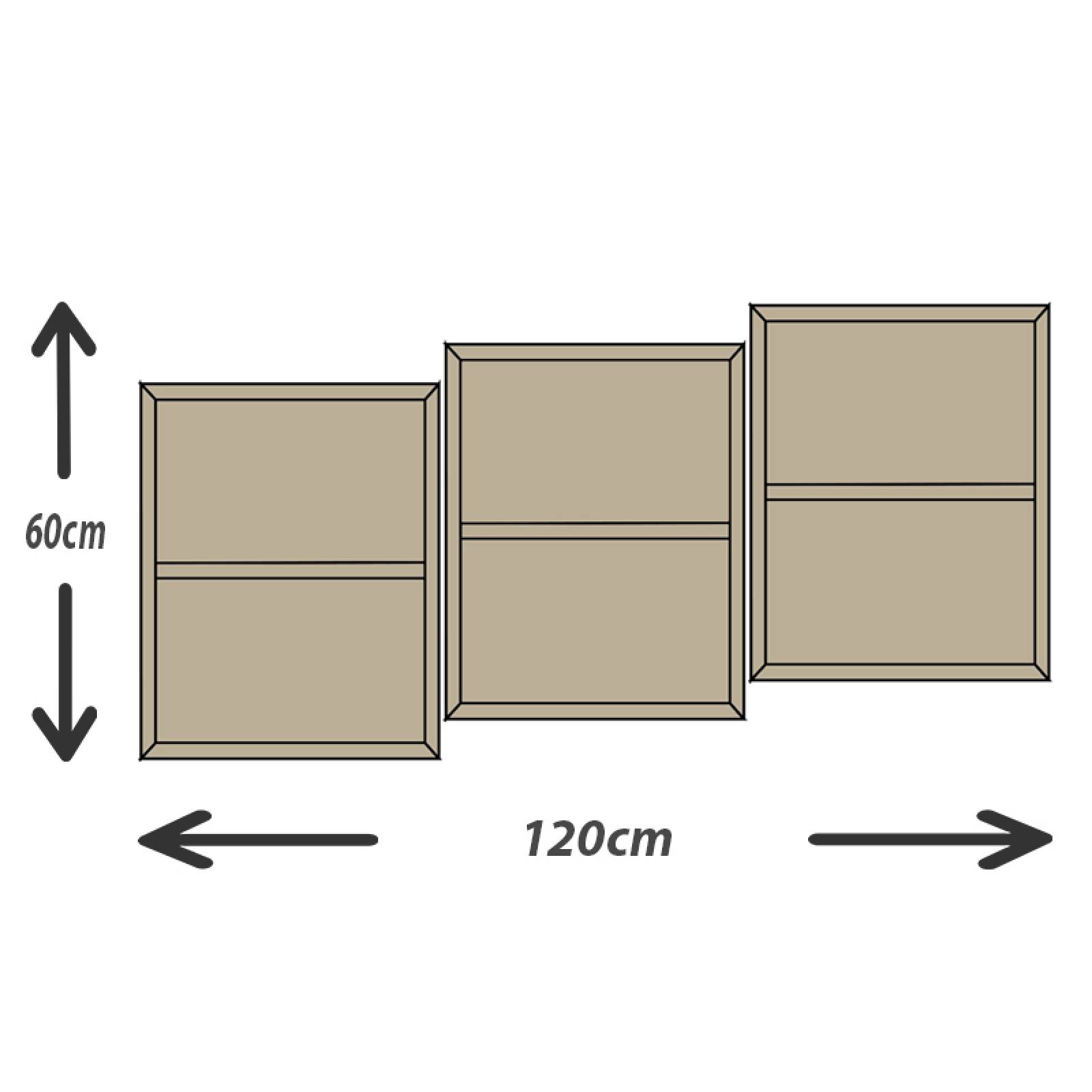 Cuadro decorativo Hoja de Palma Minimalista Moderno Decoración 120x60cm 3 piezas