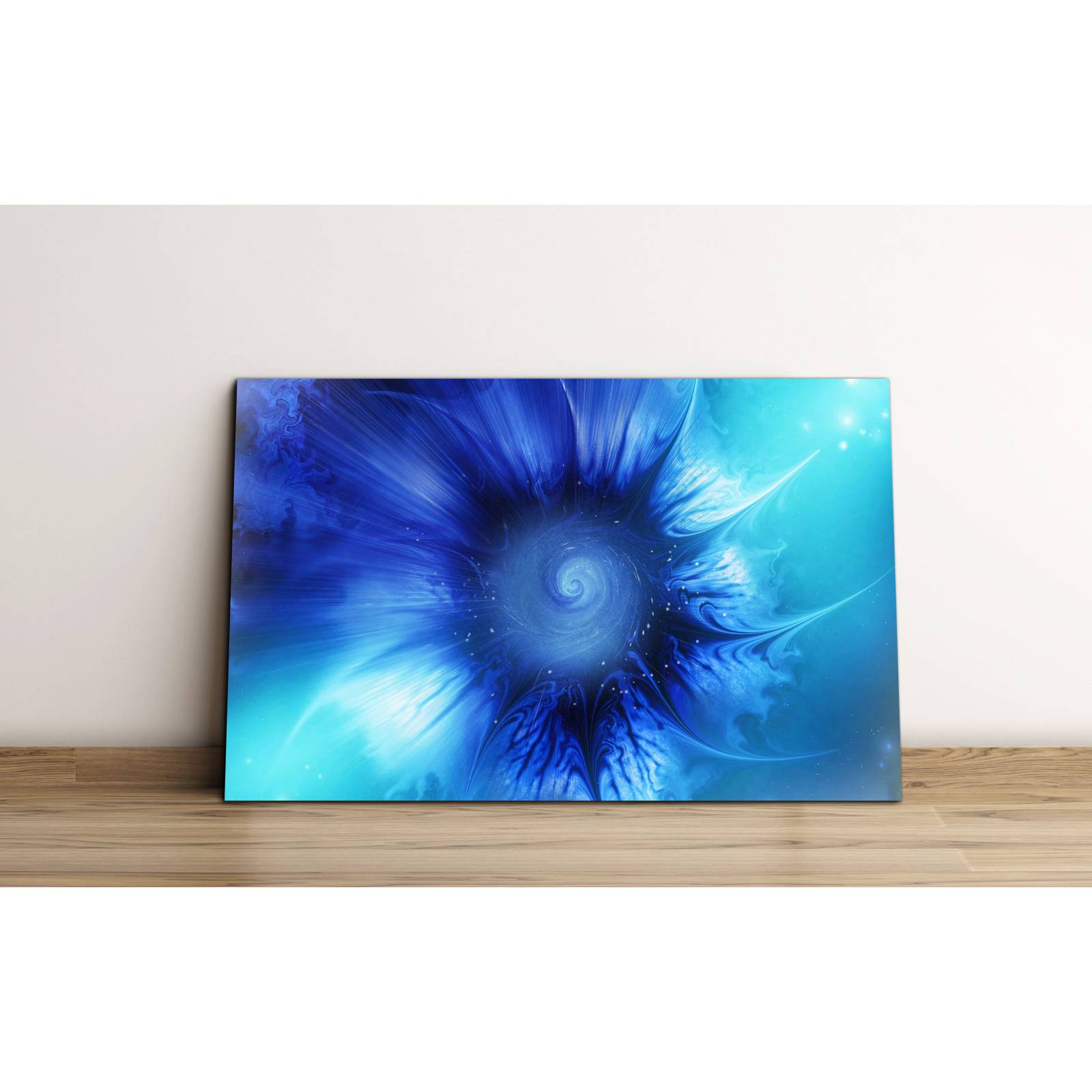 Cuadro de Pared Abstracto Azul Minimalista Moderno 86x56cm