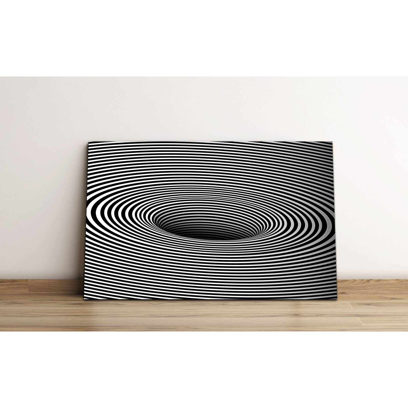 Cuadro de Pared Abstracto Minimalista Blanco y Negro Moderno 86x56cm