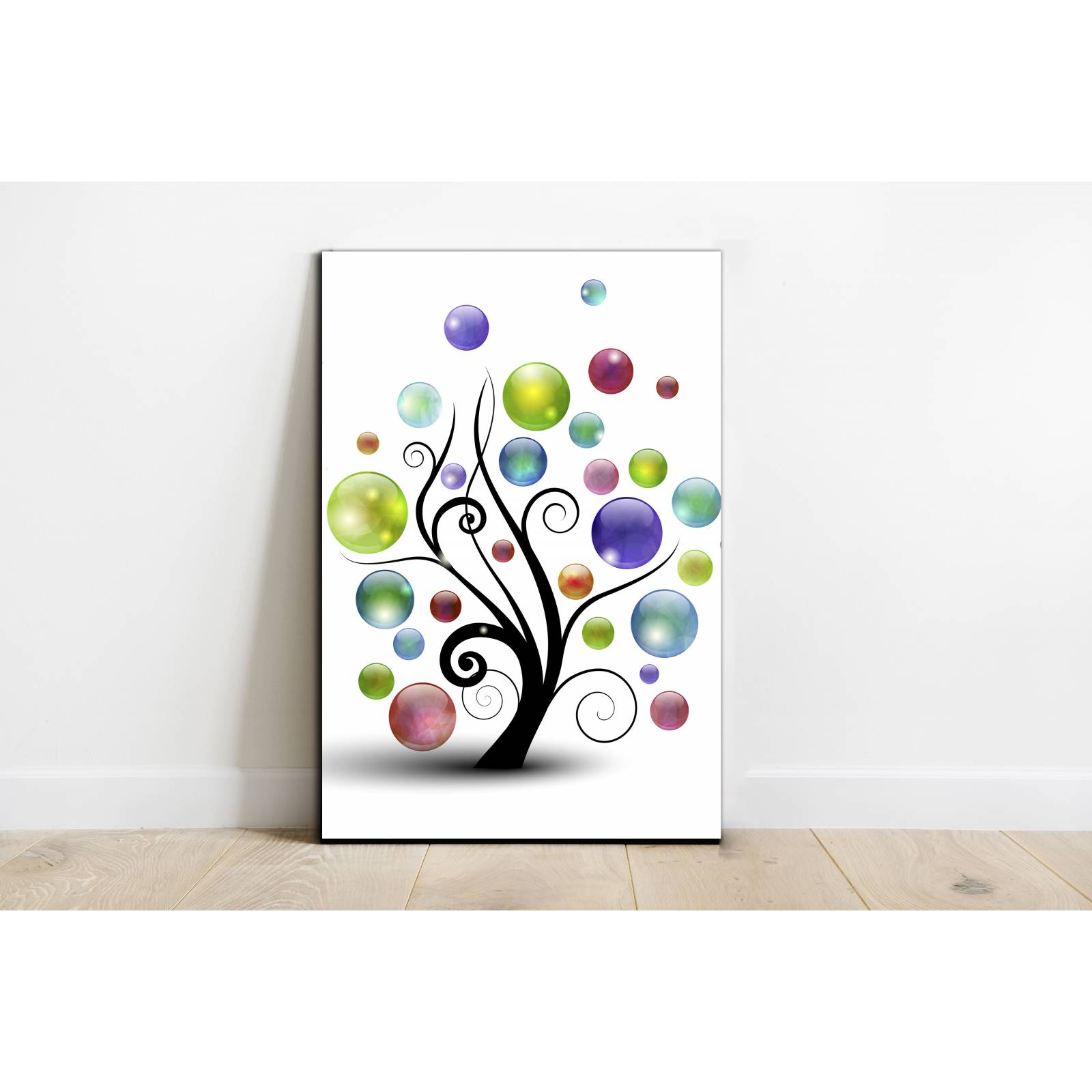 Cuadro de Pared Abstracto Árbol de Esferas Moderno Decoracíon 86x56cm