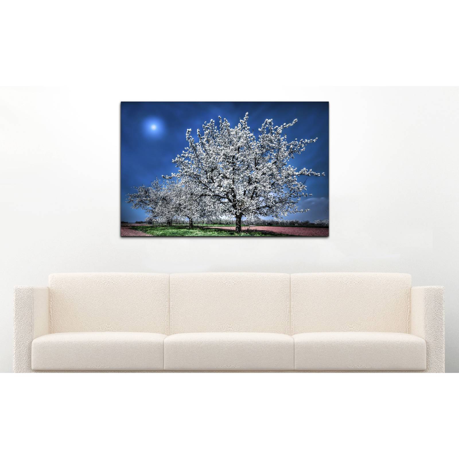 Cuadro de Pared Árbol Cerezo japones  Moderno Decoracíon 86x56cm
