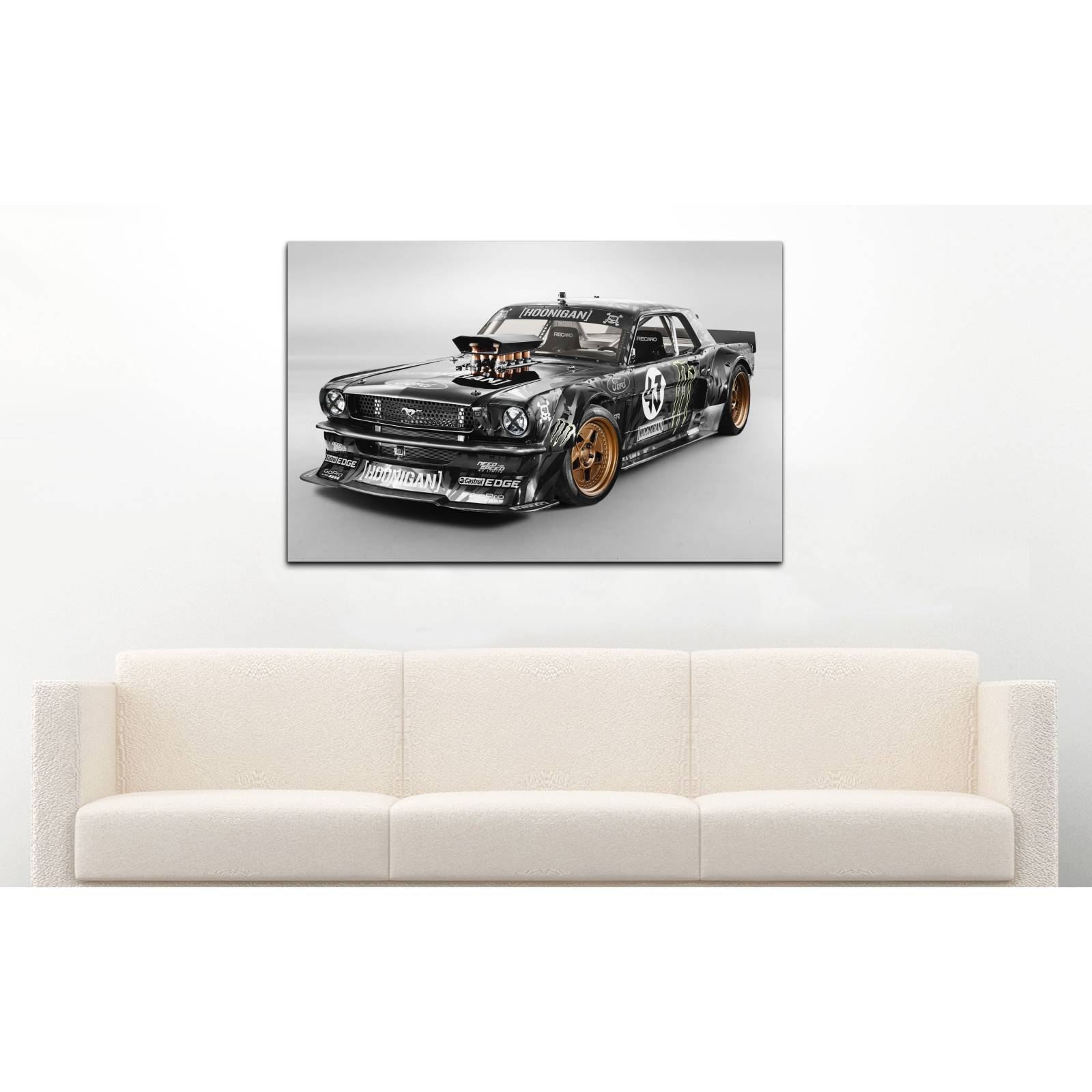 Cuadro de Pared Auto Clásico Mustang Ken Block Decoracíon 86x56cm