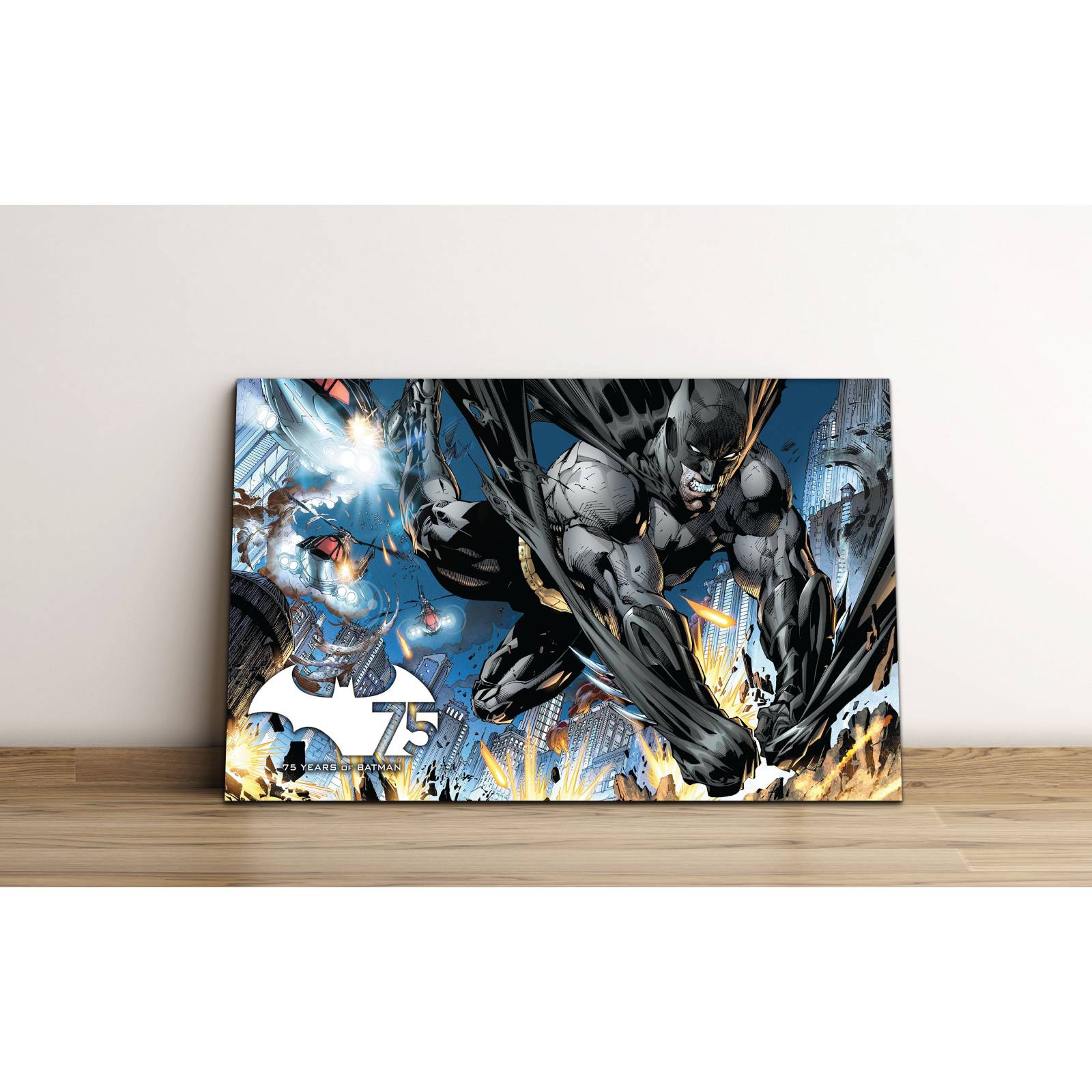 Cuadro de Pared Batman 75 Aniversario Comics Moderno Decoracíon 86x56cm