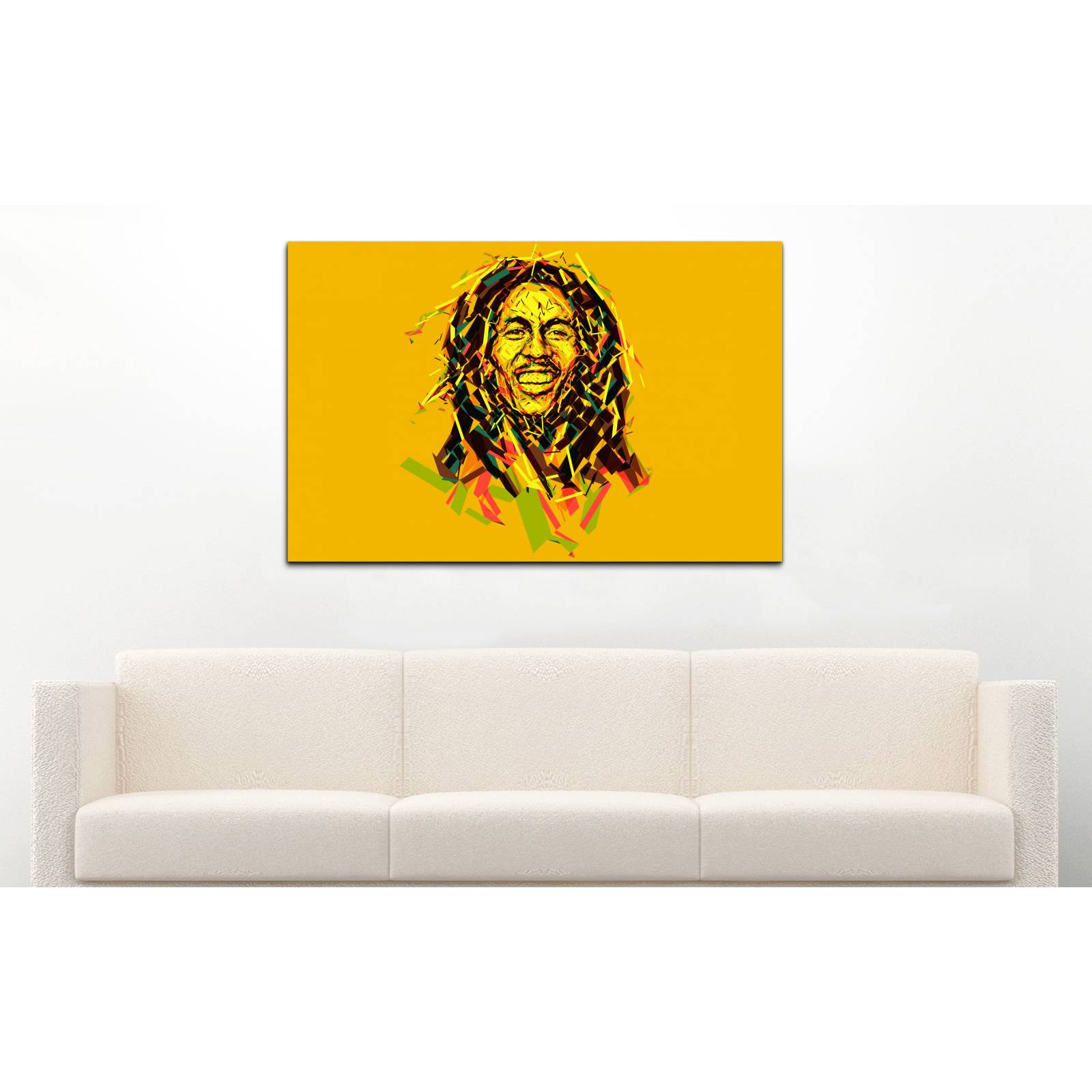 Cuadro de Pared Bob Marler Reggae Música Moderno Decoracíon 86x56cm
