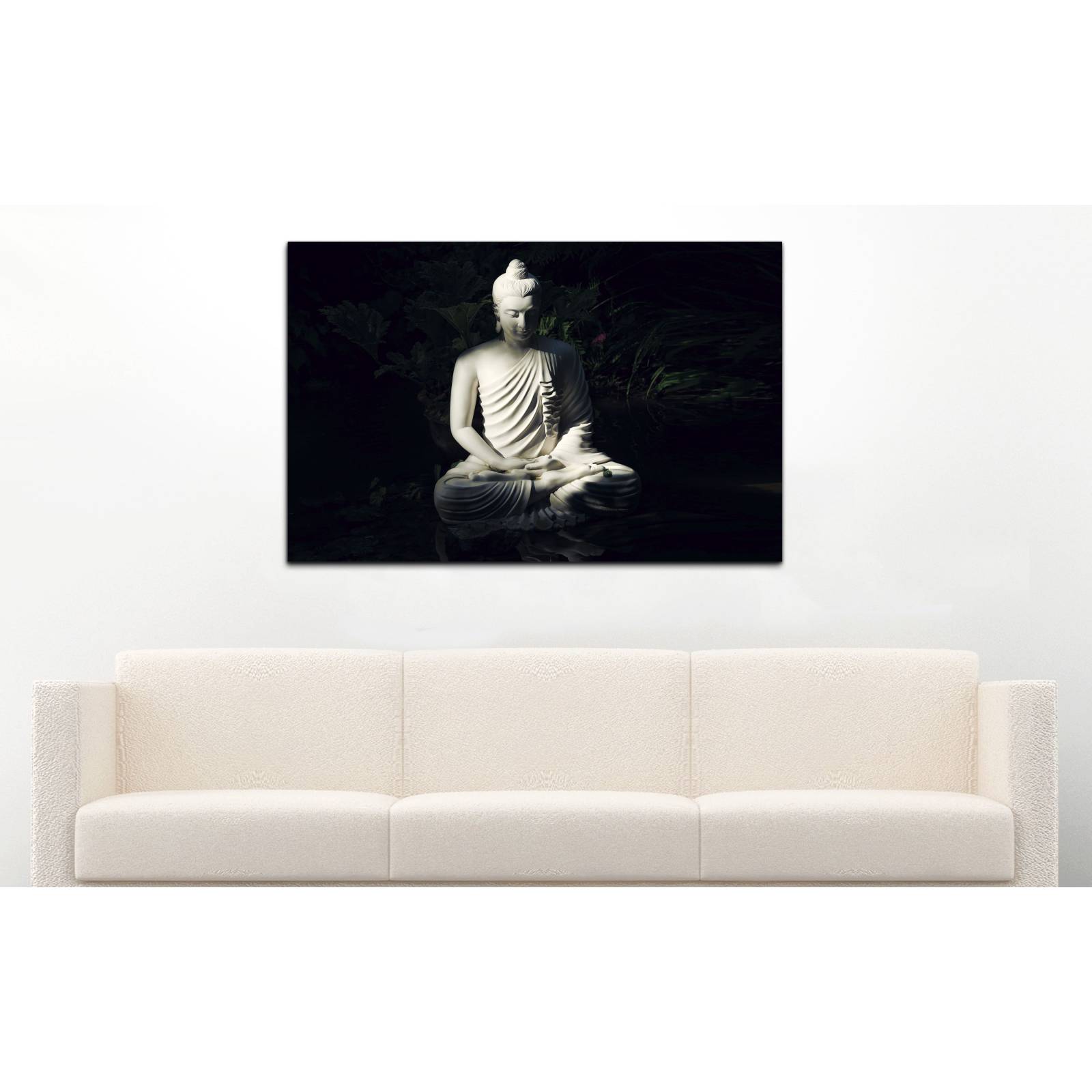Cuadro de Pared Buda Meditando Minimalista Moderno Decoracíon 86x56cm