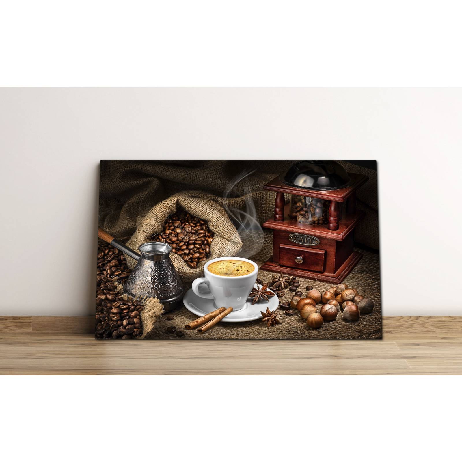 Cuadro de Pared Granos de Café Moderno Decoracíon 86x56cm