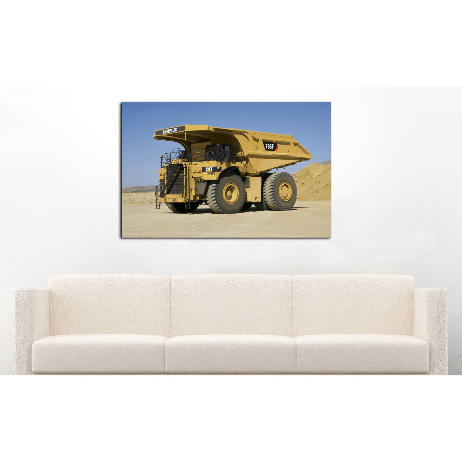 Cuadro de Pared Maquinaria de Construcción Moderno Decoracíon 86x56cm