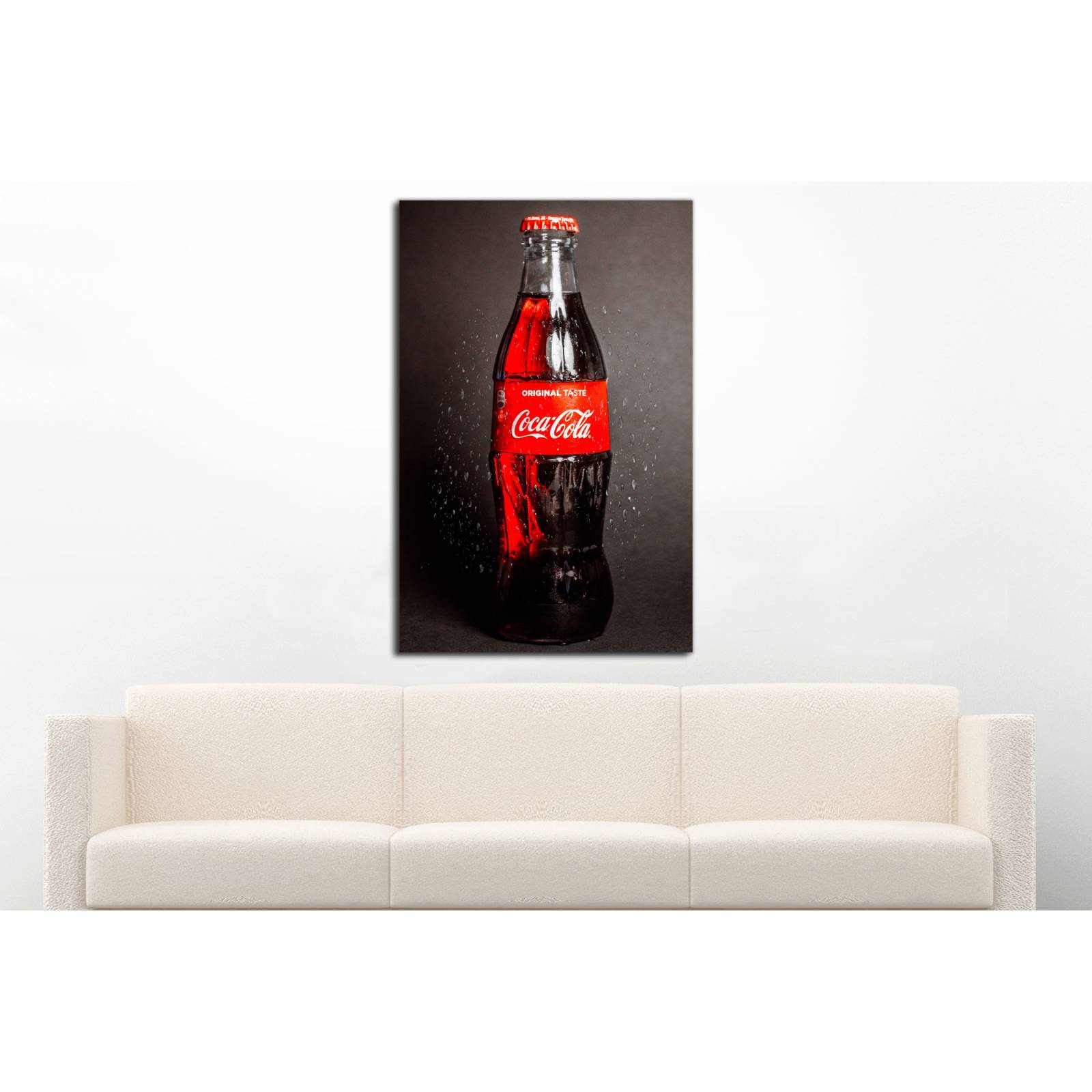 Cuadro de Pared Botella de Coca Cola Clásica Moderno Decoracíon 86x56cm