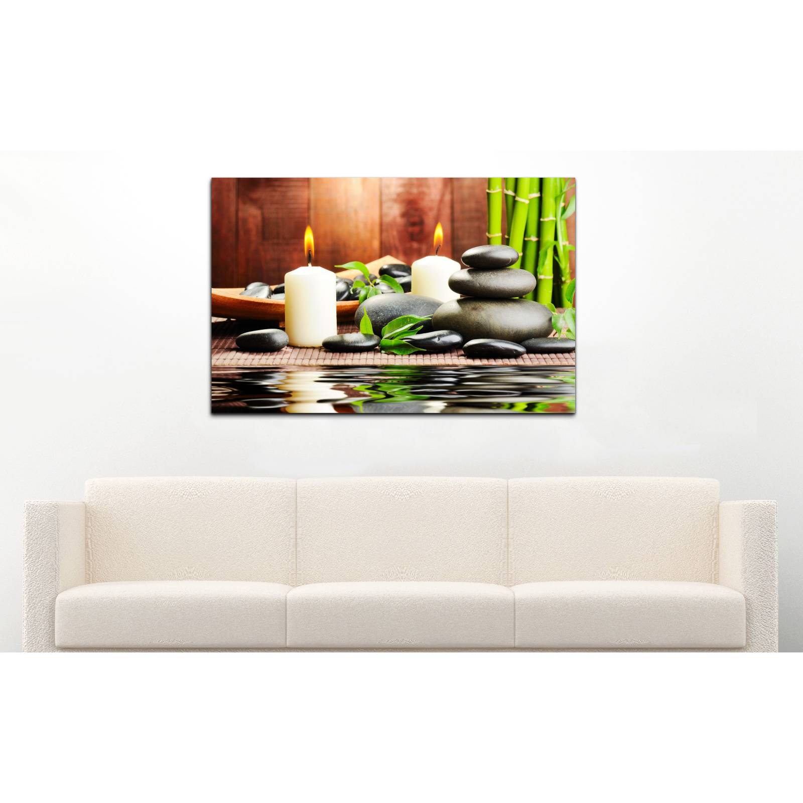 Cuadro de Pared Spa Zen Meditación Moderno Decoracíon 86x56cm