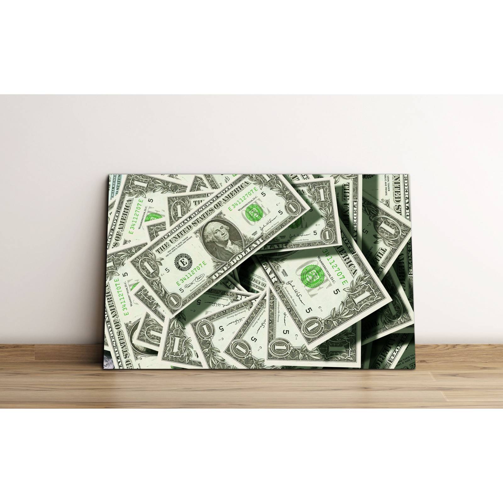 Cuadro de Pared Billetes Dolares Moderno Decoracíon 86x56cm