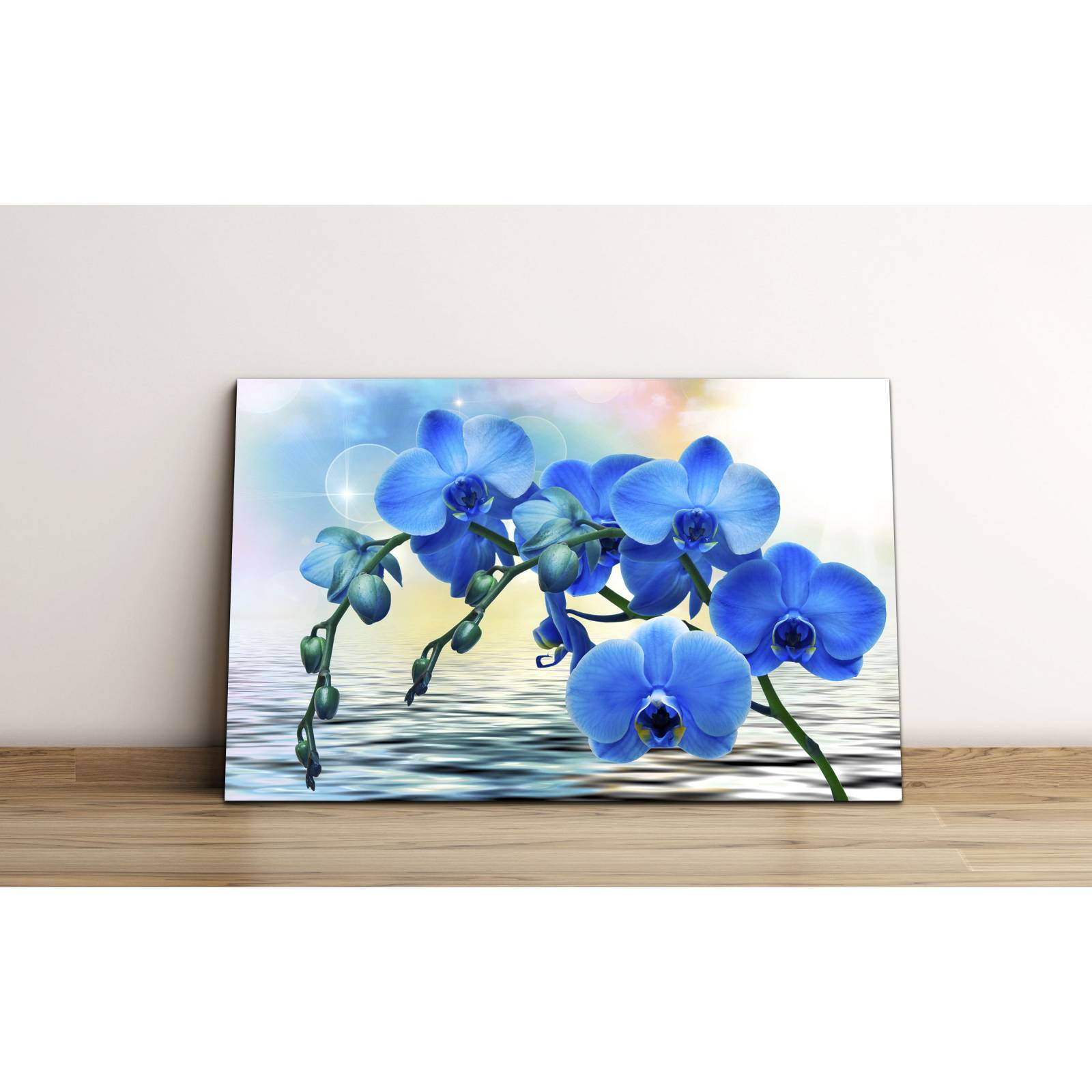 Cuadro de Pared Flores Orquideas Azules Moderno Decoracíon 86x56cm