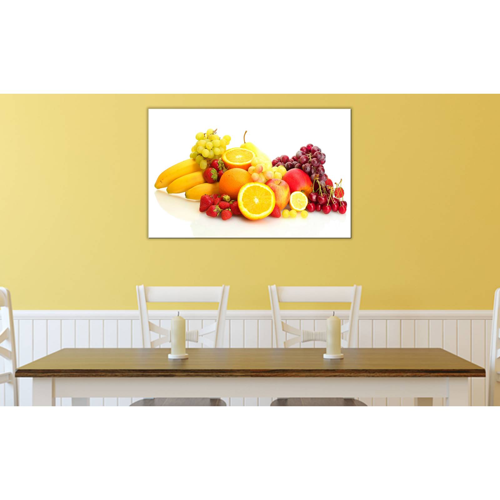Cuadro de Pared Frutas Moderno Decoracíon para Comedor 86x56cm