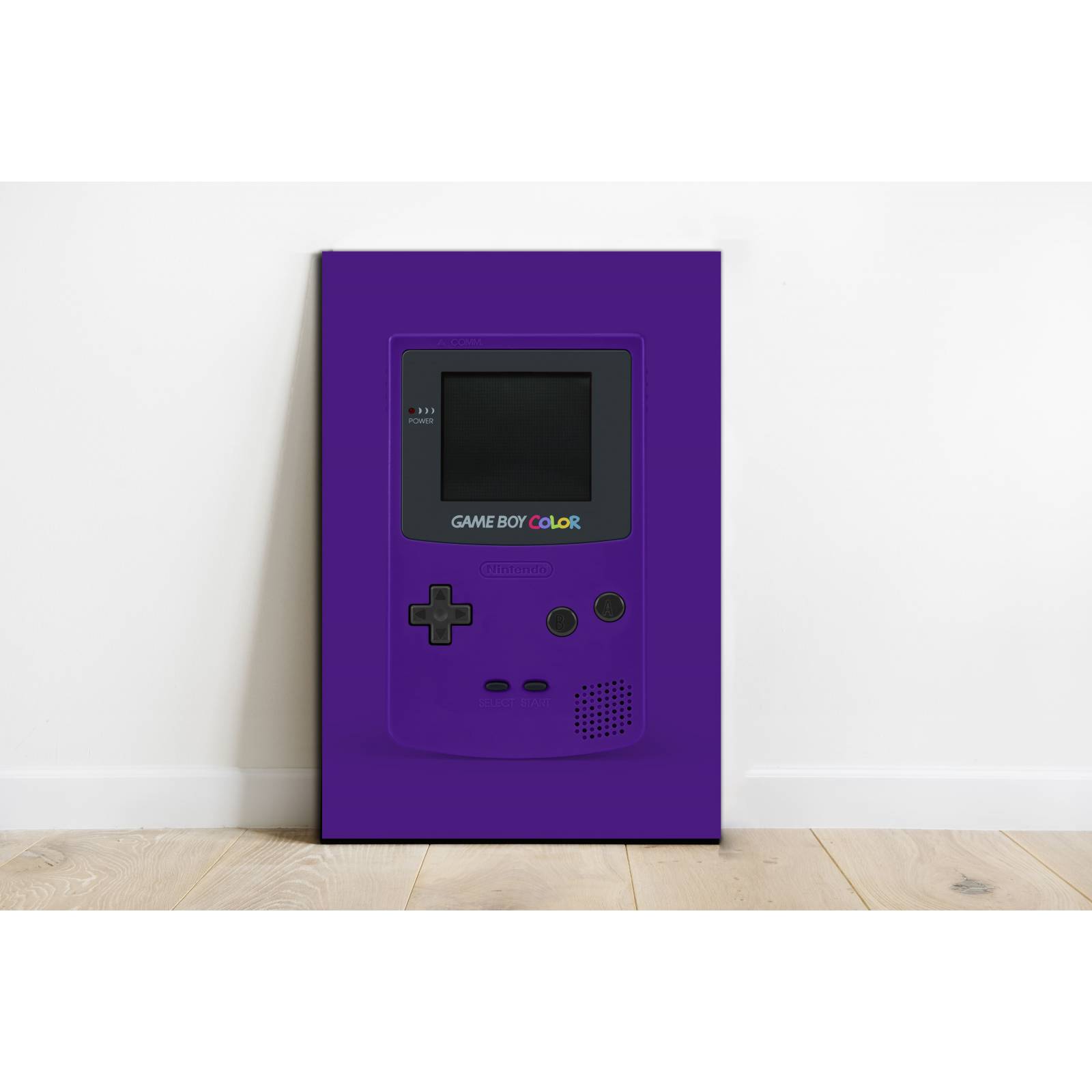 Cuadro de Pared Videojuegos Game Boy Morado Moderno Decoracíon 86x56cm