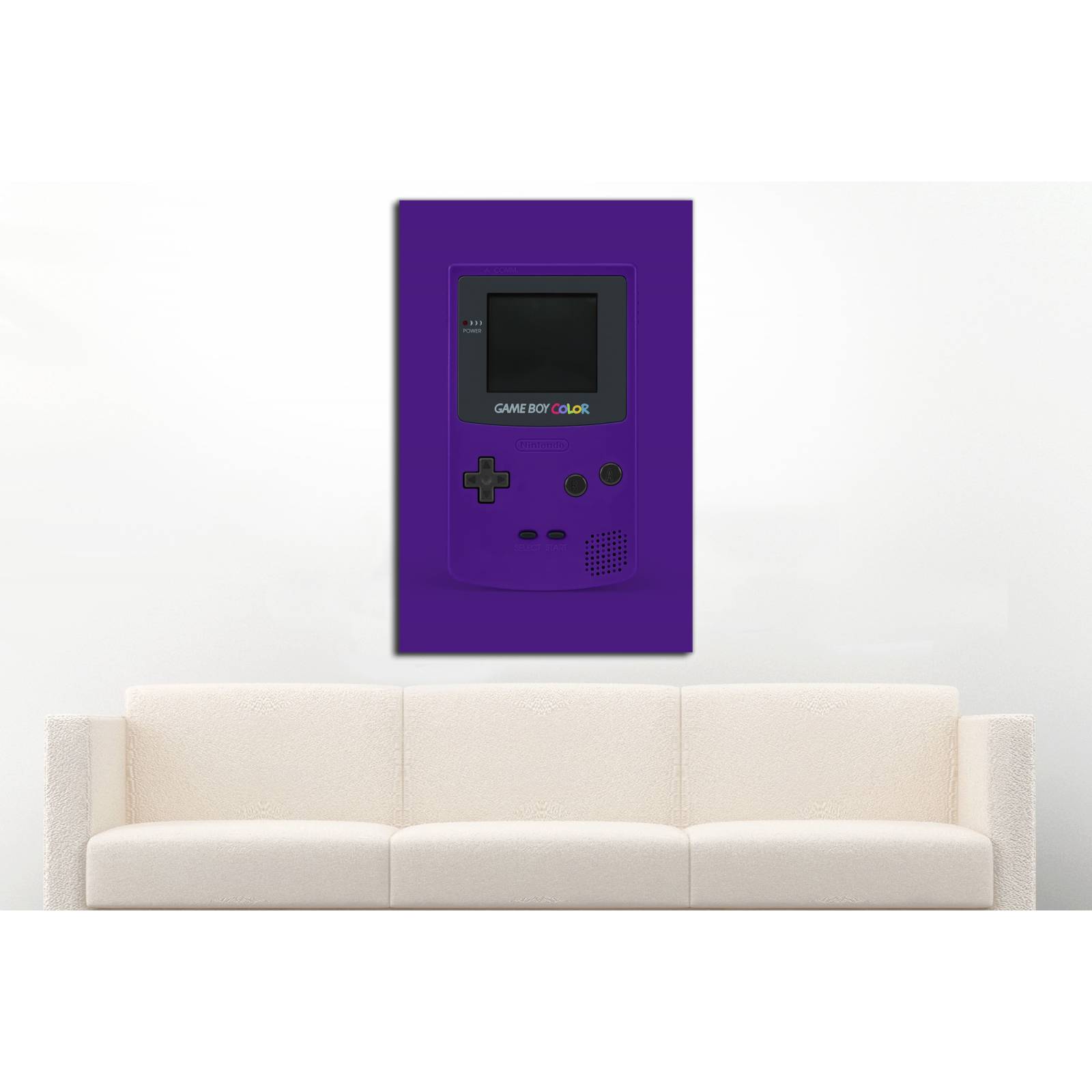 Cuadro de Pared Videojuegos Game Boy Morado Moderno Decoracíon 86x56cm