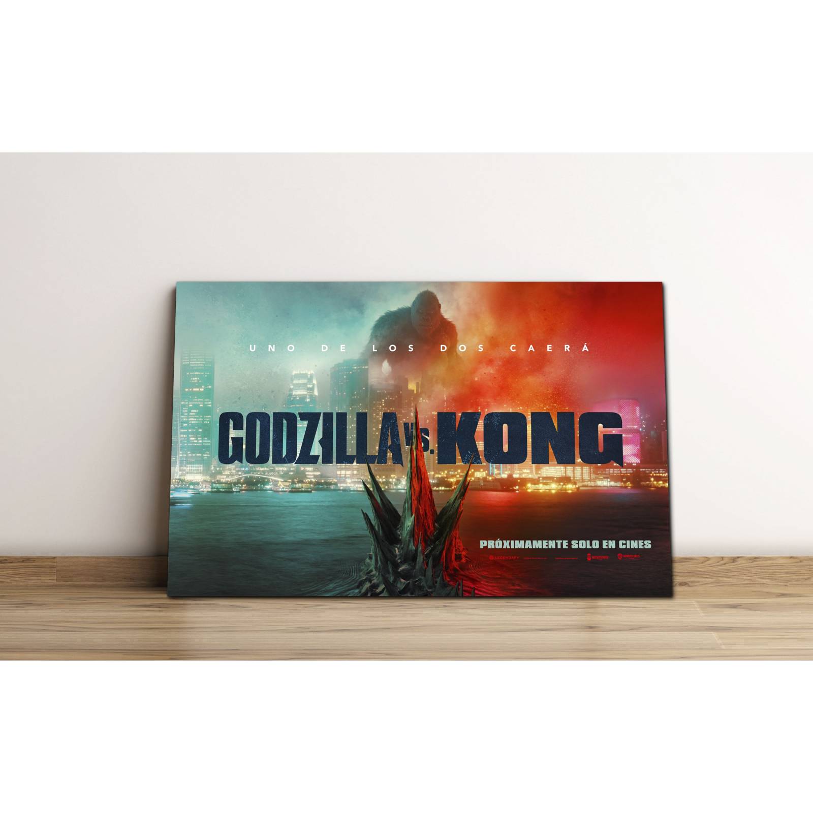 Cuadro de Pared Godzilla VS Kong Pelicula Cine Moderno Decoracíon 86x56cm