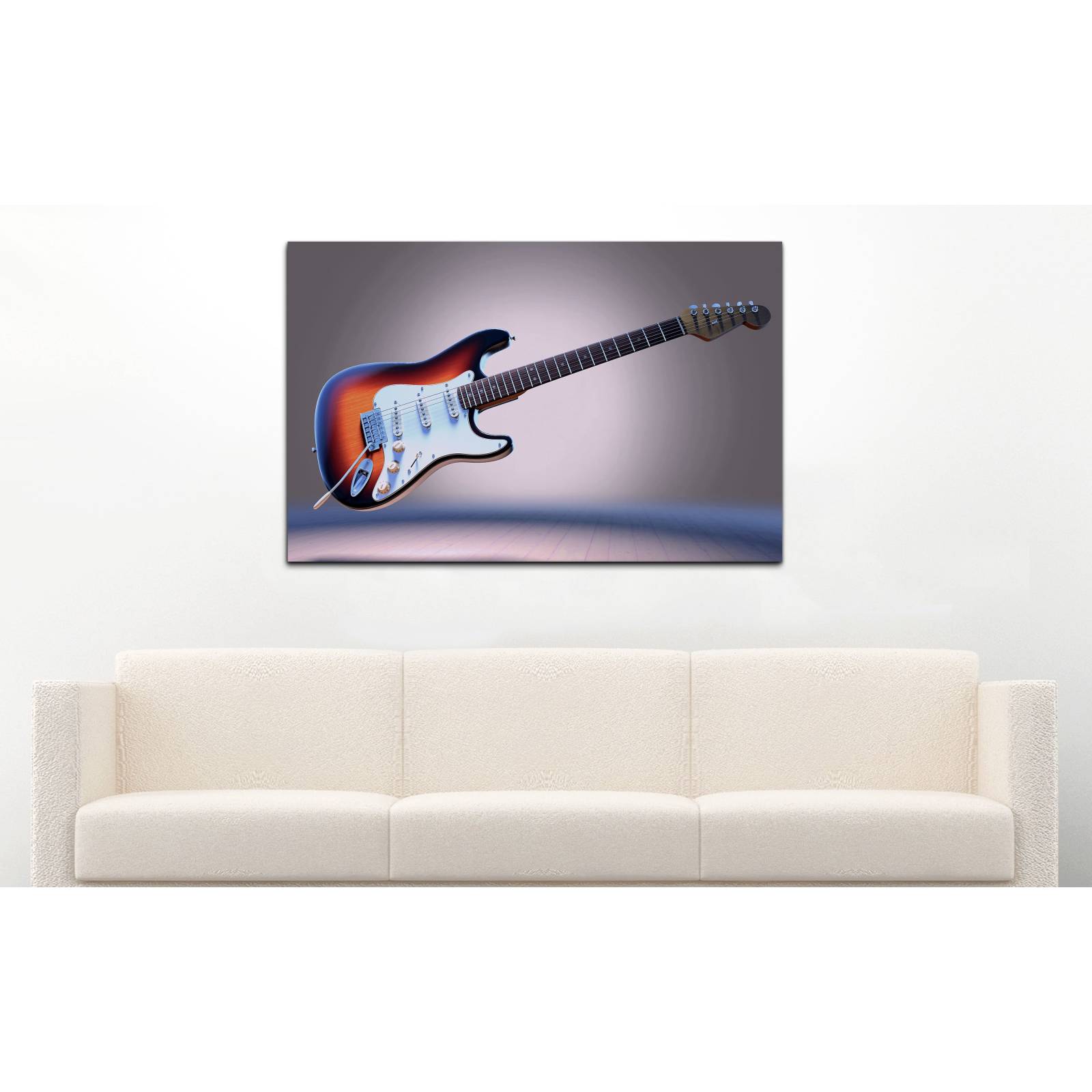 Cuadro de Pared Guitarra Electrica Música Moderno Decoracíon 86x56cm