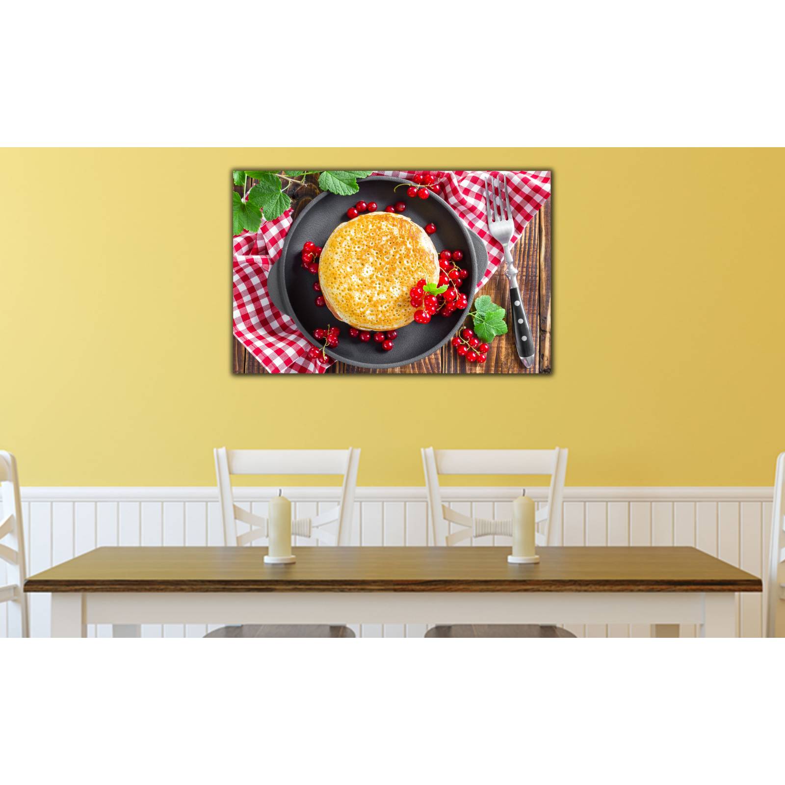 Cuadro de Pared Hot Cakes Moderno Decoracíon para Comedor 86x56cm