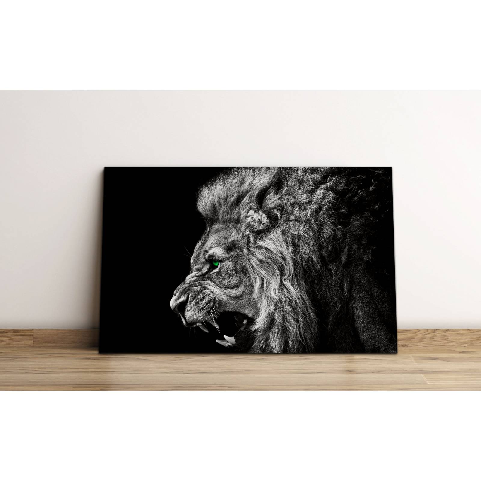 Cuadro de Pared León Rugiendo Moderno Decoracíon 86x56cm