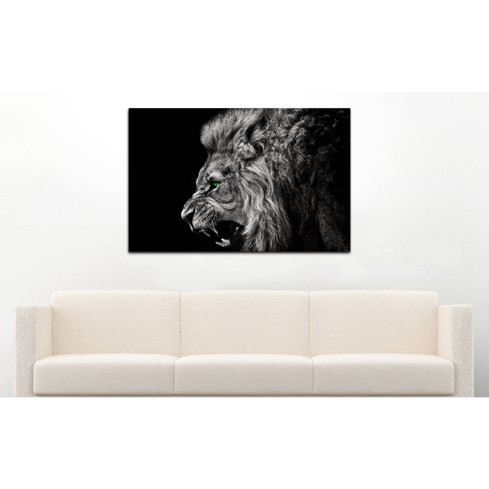 Cuadro de Pared León Rugiendo Moderno Decoracíon 86x56cm