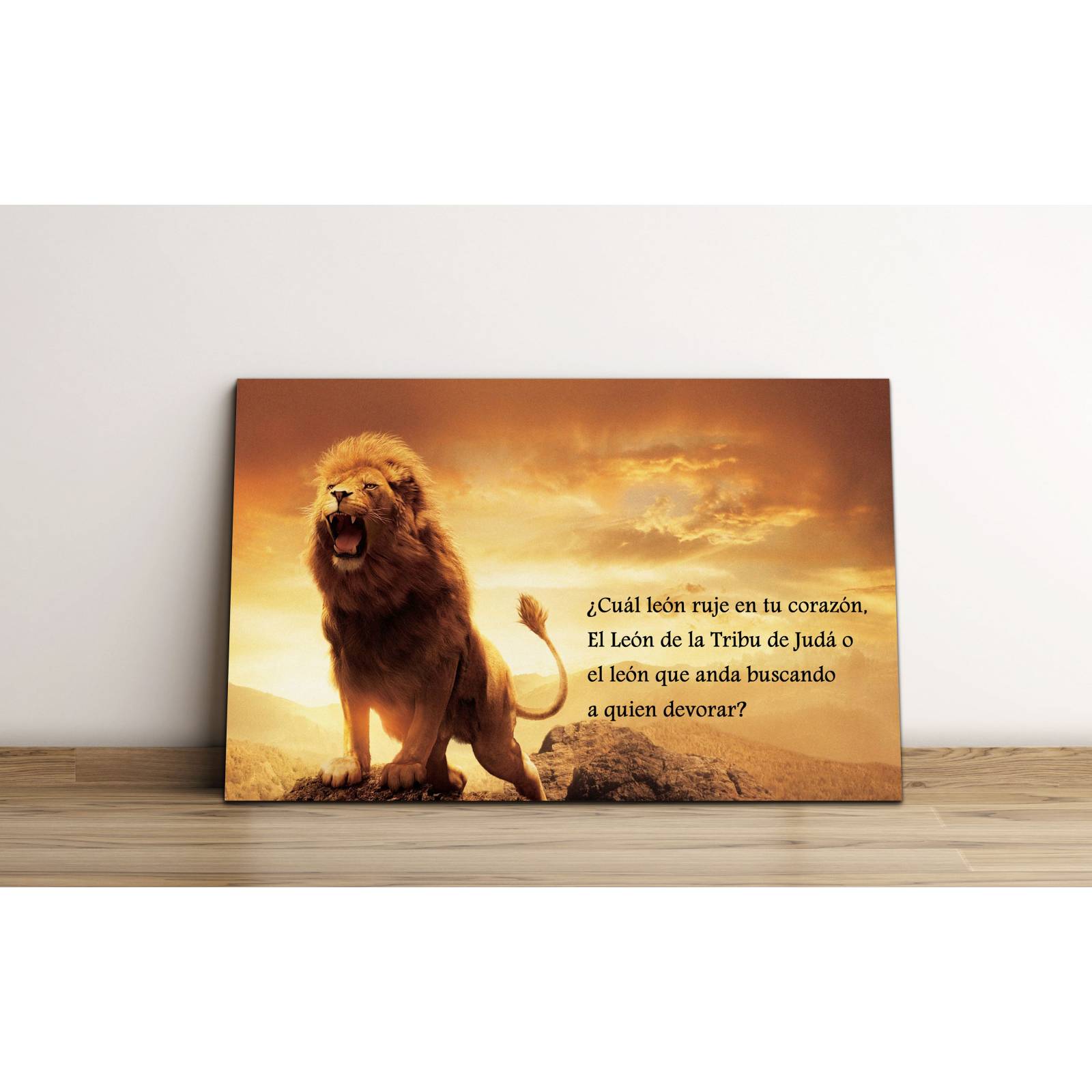Cuadro de Pared León de Juda Rugiendo Moderno Decoracíon 86x56cm
