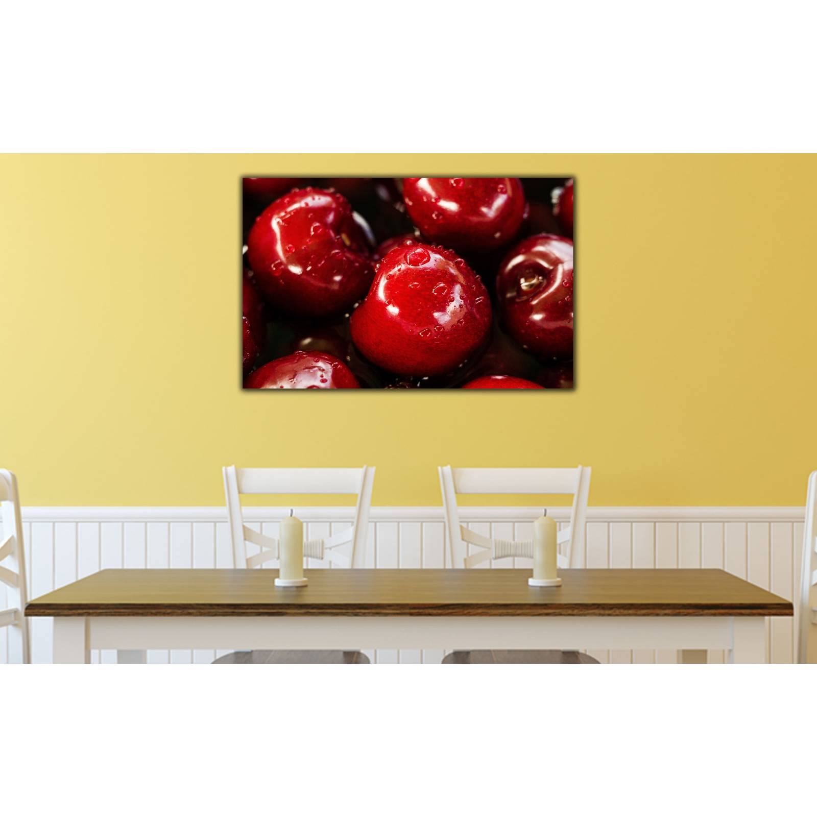 Cuadro de Pared Manzanas Rojas Moderno Decoracíon para Comedor 86x56cm