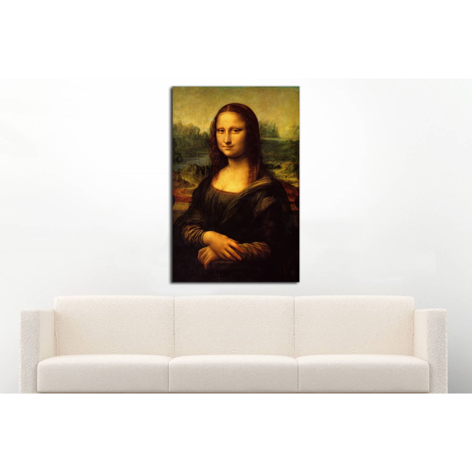 Cuadro de Pared La Mona Lisa Leonardo Da Vinci Decoracíon 86x56cm