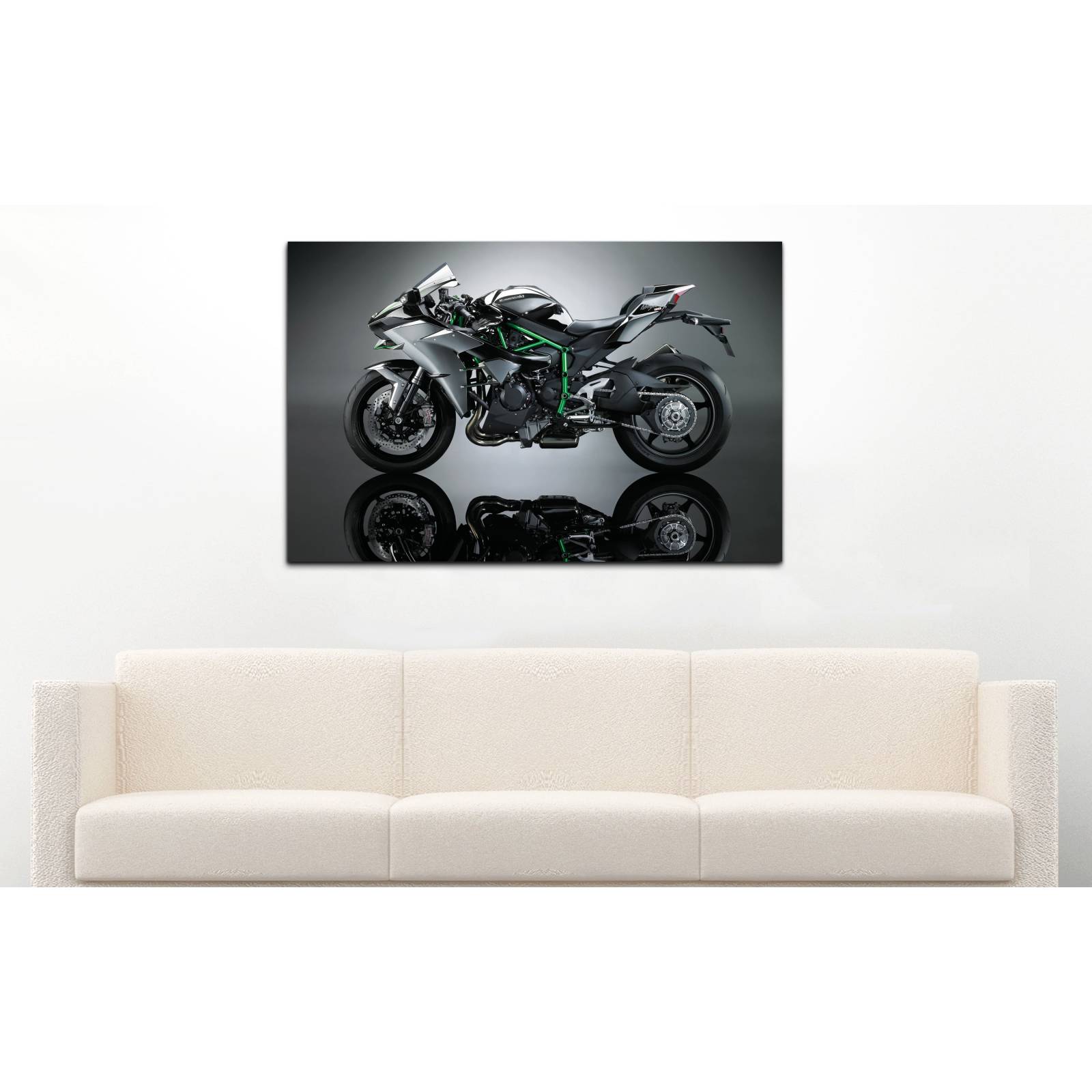 Cuadro de Pared Motocicleta Deportiva Moderno Decoracíon 86x56cm