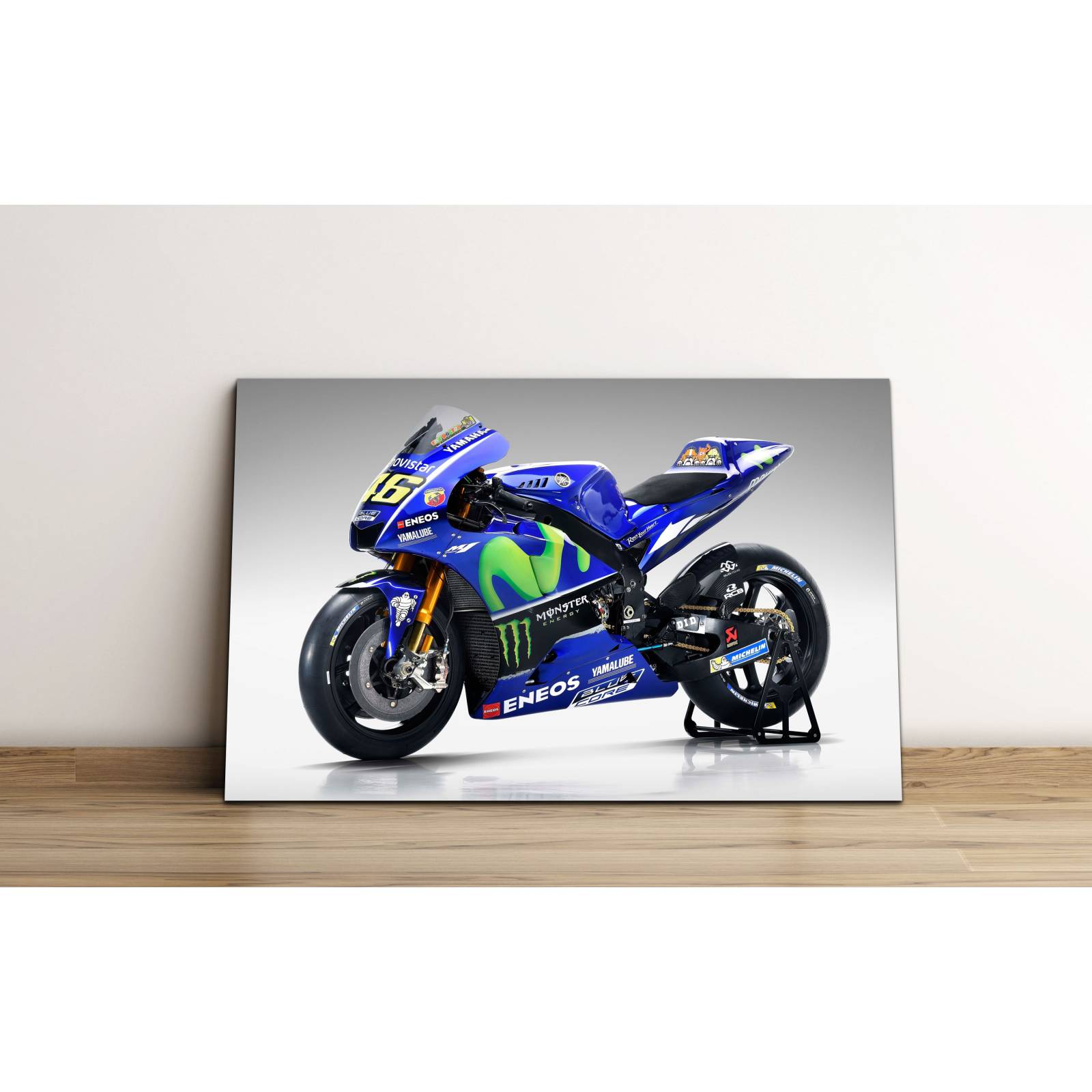 Cuadro de Pared Motocicleta Deportiva Yamaha YZR-S Moderno Decoracíon 86x56cm