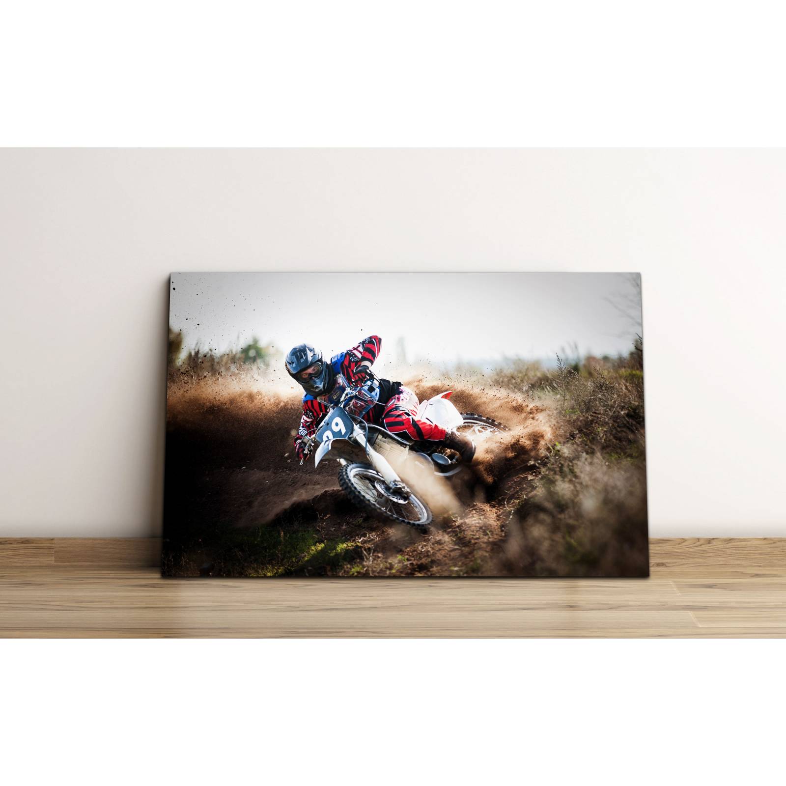 Cuadro de Pared Motocicleta Motocross Moderno Decoracíon 86x56cm