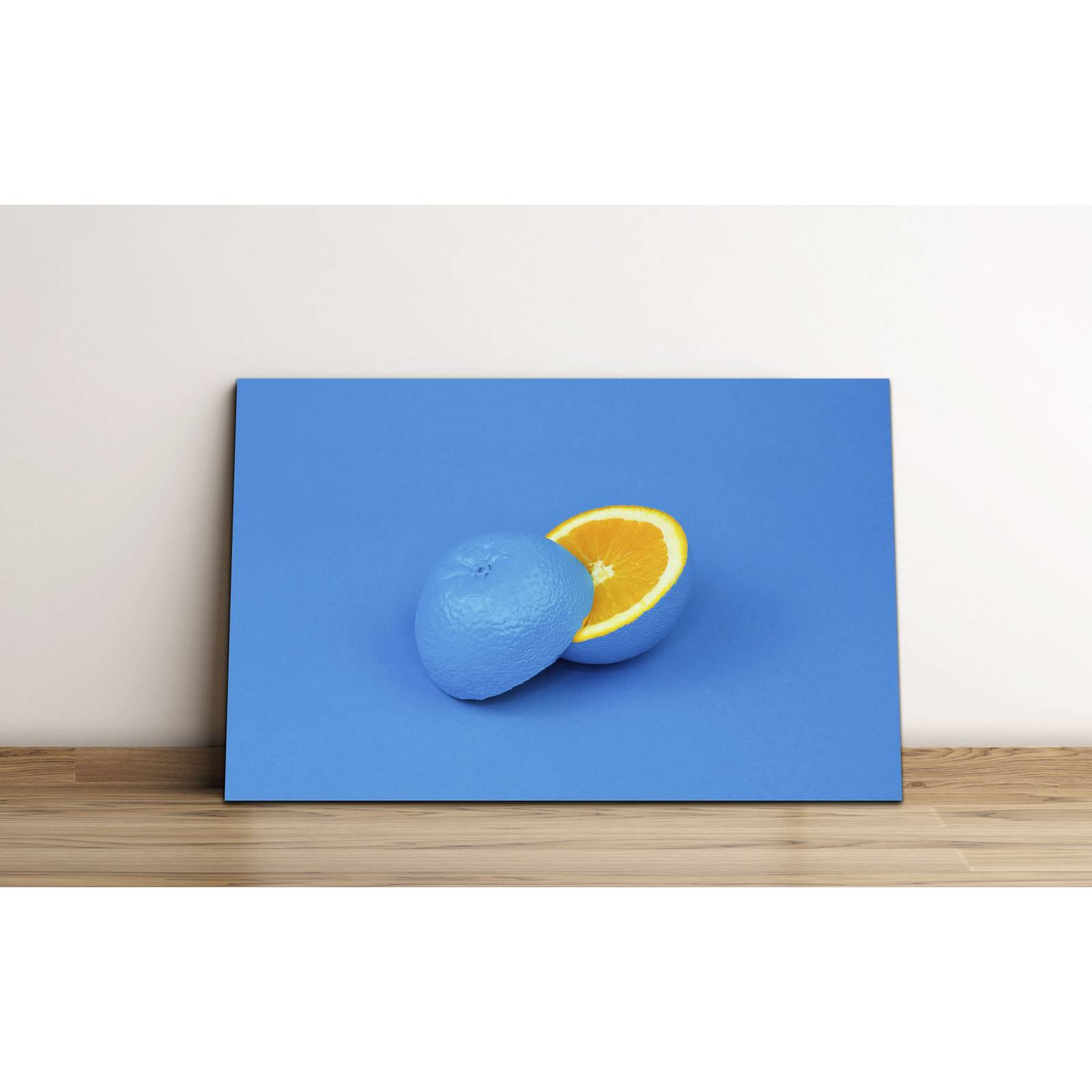 Cuadro de Pared Naranja Azul Arte  Moderno Decoracíon 86x56cm