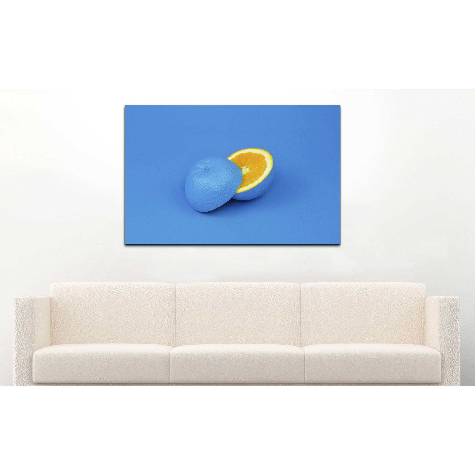 Cuadro de Pared Naranja Azul Arte  Moderno Decoracíon 86x56cm