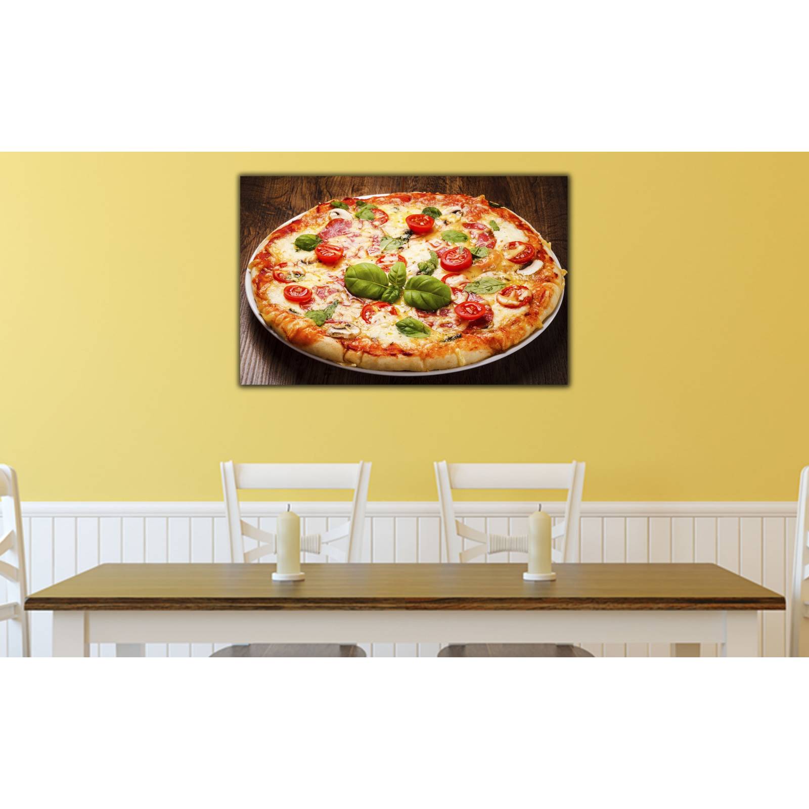 Cuadro de Pared Pizza Decoracíon para Comedor 86x56cm