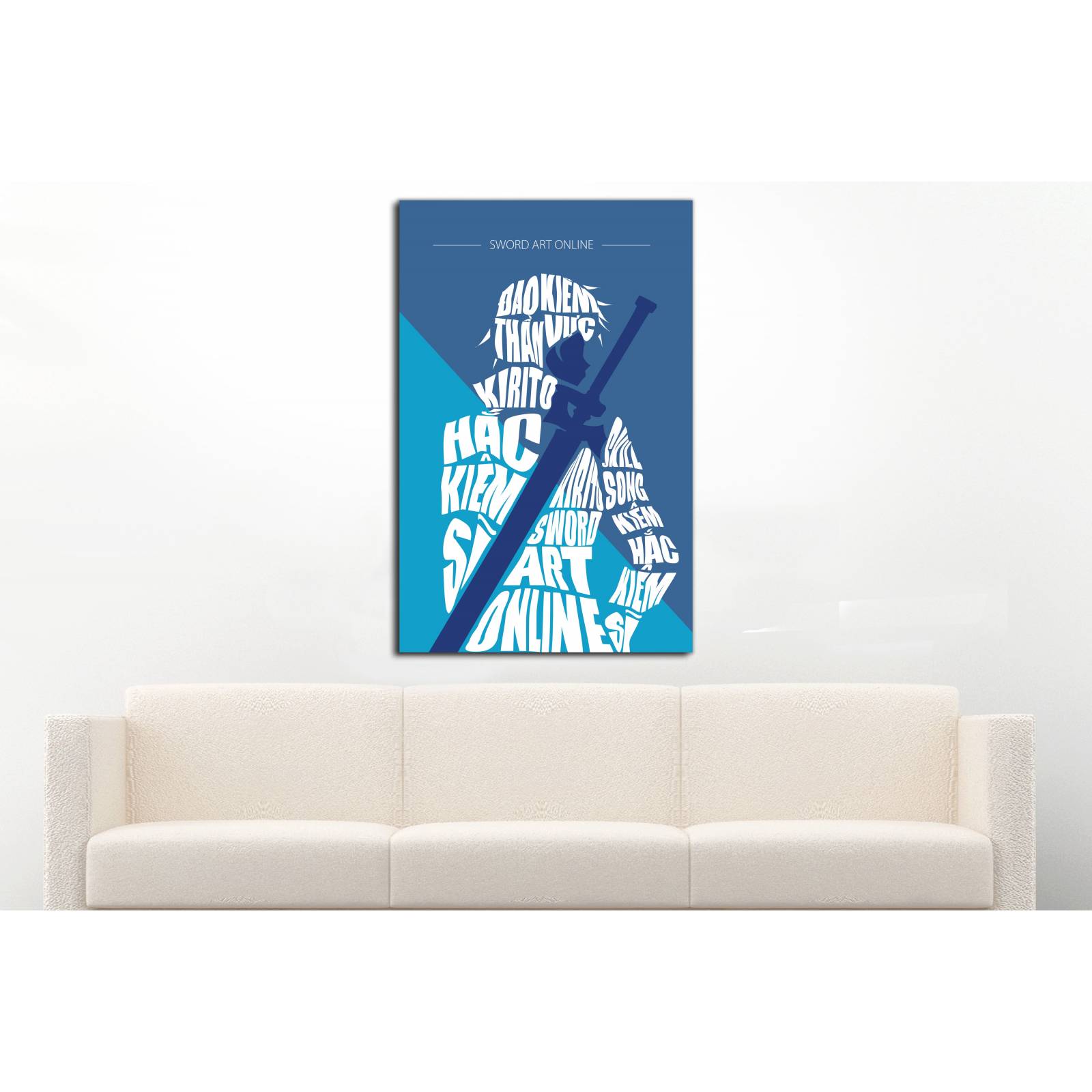 Cuadro de Pared Kitito Sword Art Online Anime Decoracíon 86x56cm