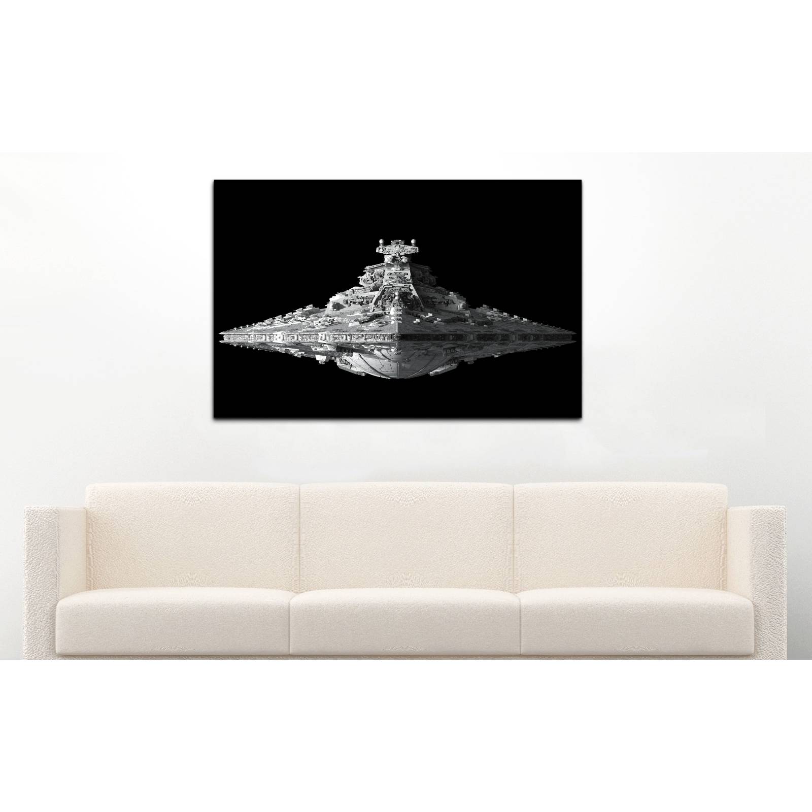Cuadro de Pared Star Wars Destructor Estelar Moderno Decoracíon 86x56cm