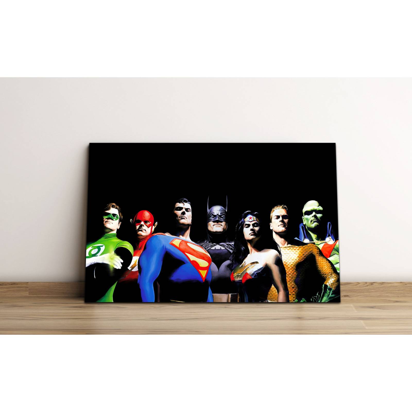 Cuadro de Pared Liga de la Justicia Alex Ross Moderno Decoracíon 86x56cm