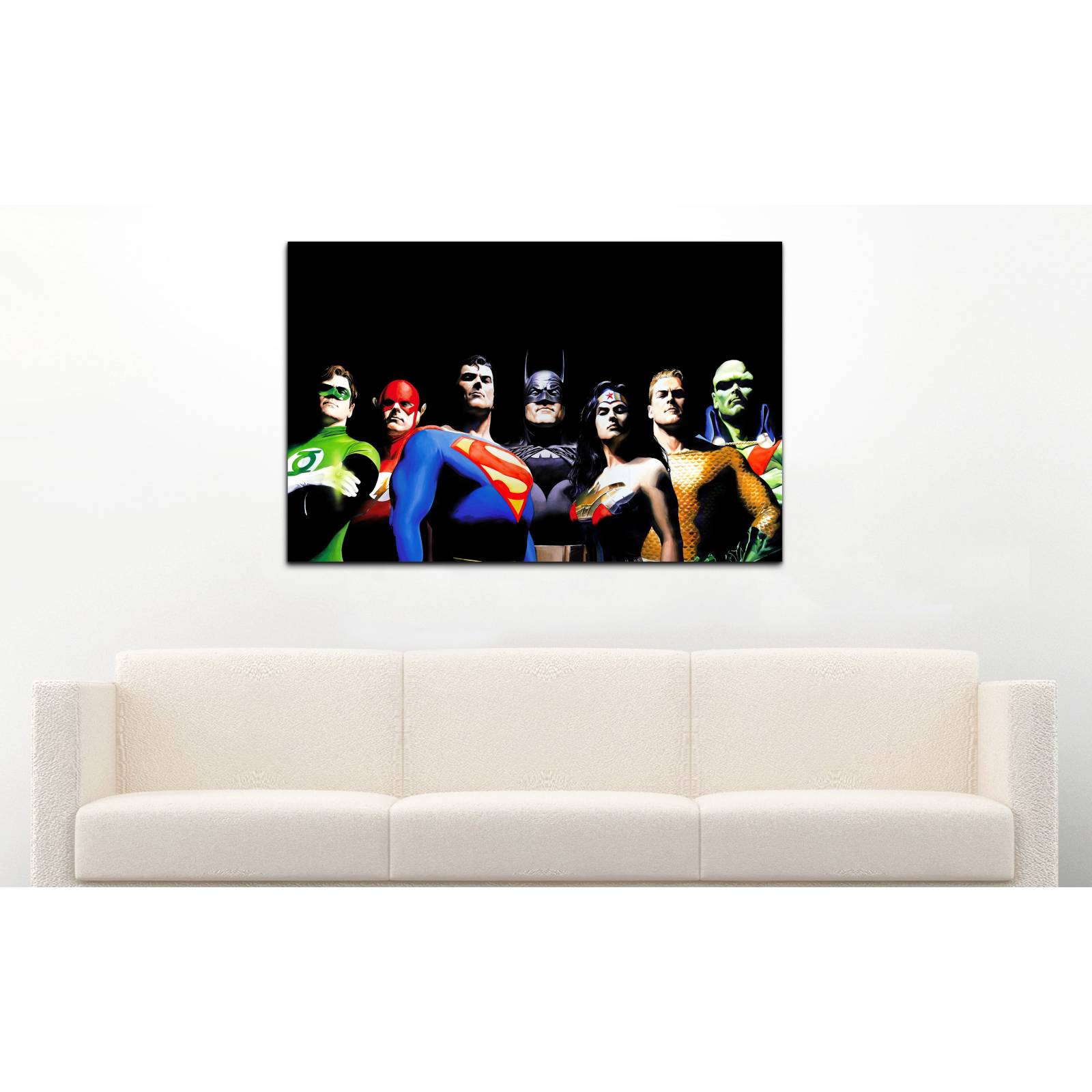 Cuadro de Pared Liga de la Justicia Alex Ross Moderno Decoracíon 86x56cm